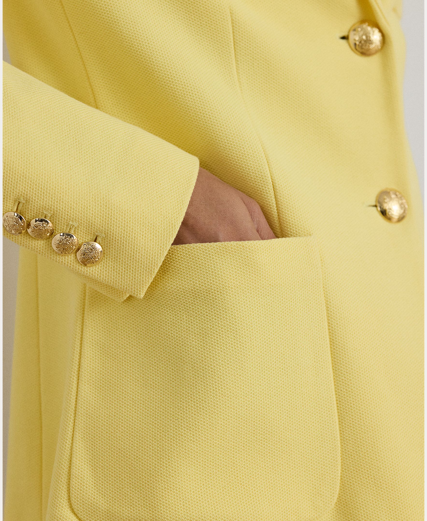 Blazer de Jacquard com Emblema Amarelo-4