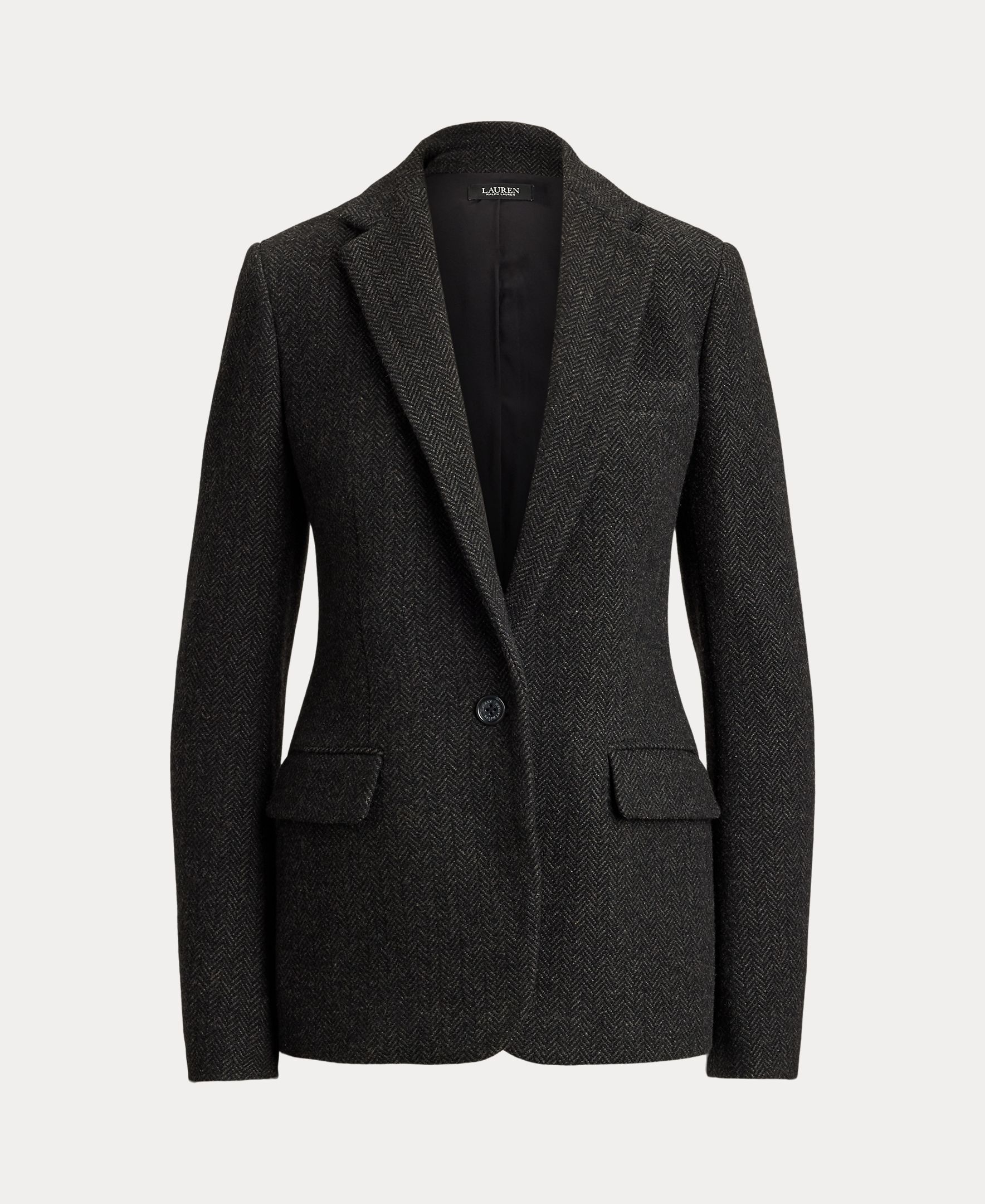 Blazer de Lã com Abotoadura Simples Preto-7