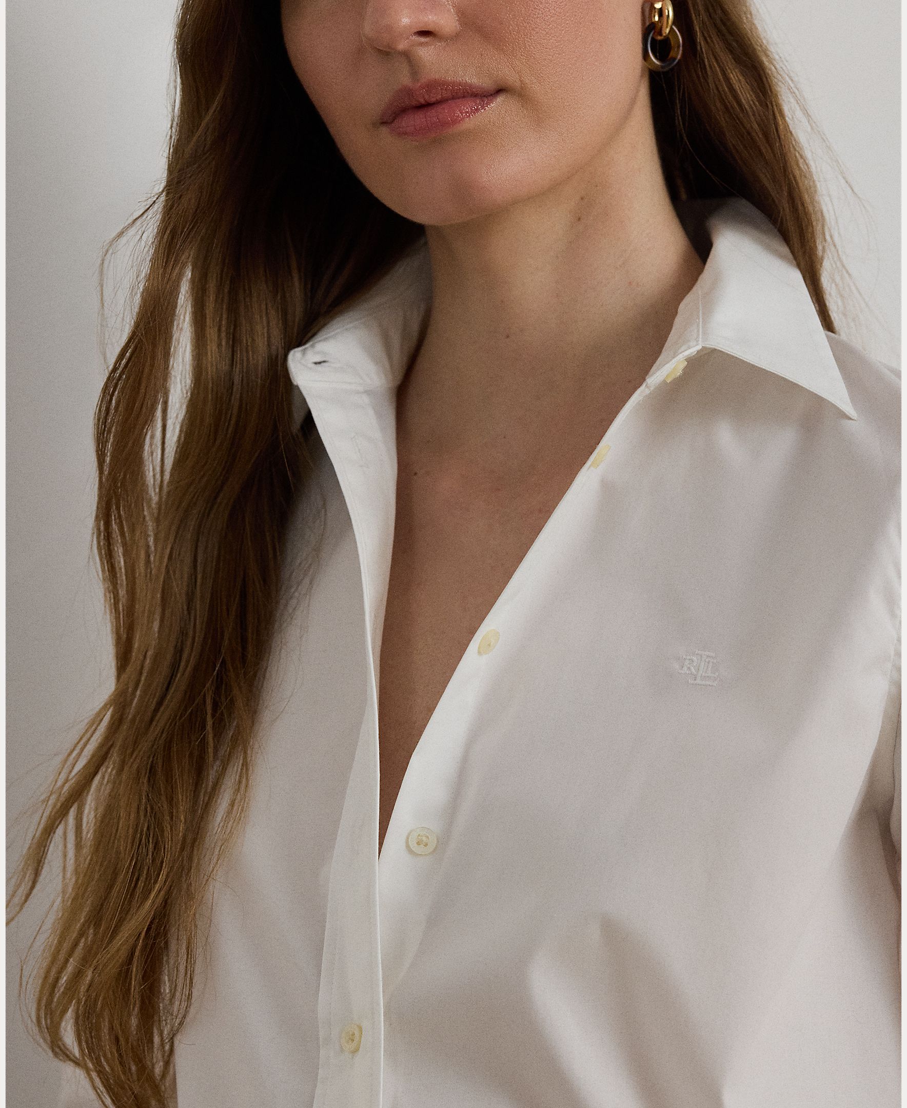 Imagen 2 de Camisa blanca de mujer Lauren Ralph Lauren con manga larga - Blanco Blanco