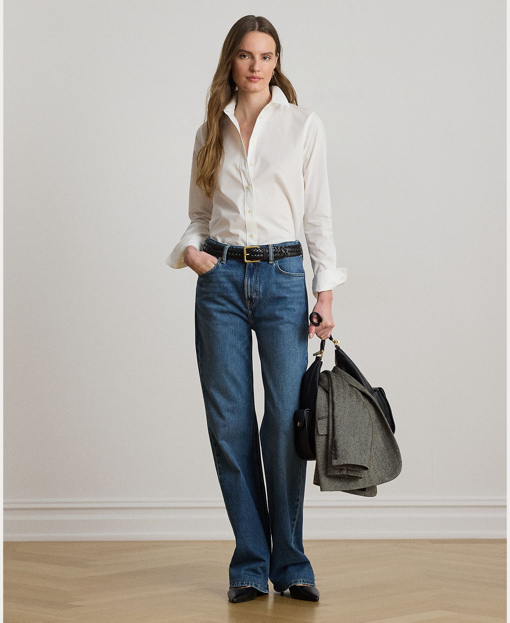 Imagen 3 de Camisa blanca de mujer Lauren Ralph Lauren con manga larga - Blanco Blanco