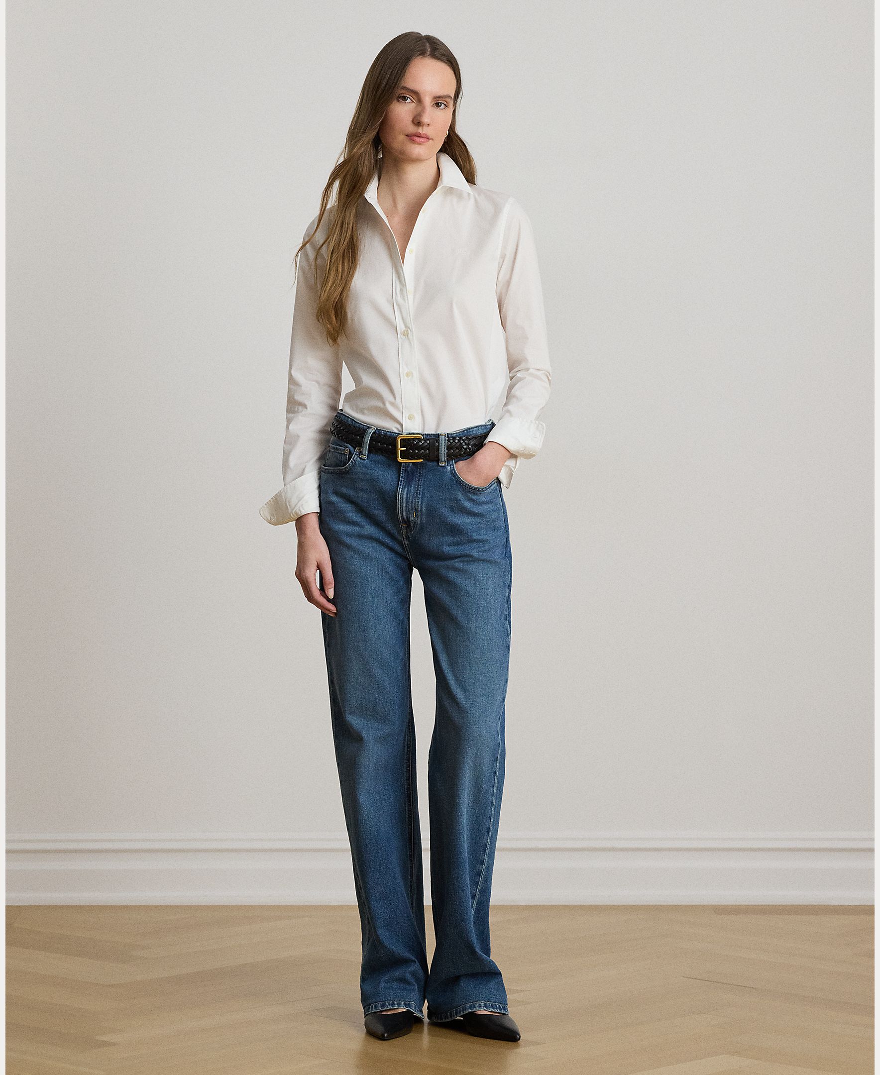Imagen 5 de Camisa blanca de mujer Lauren Ralph Lauren con manga larga - Blanco Blanco