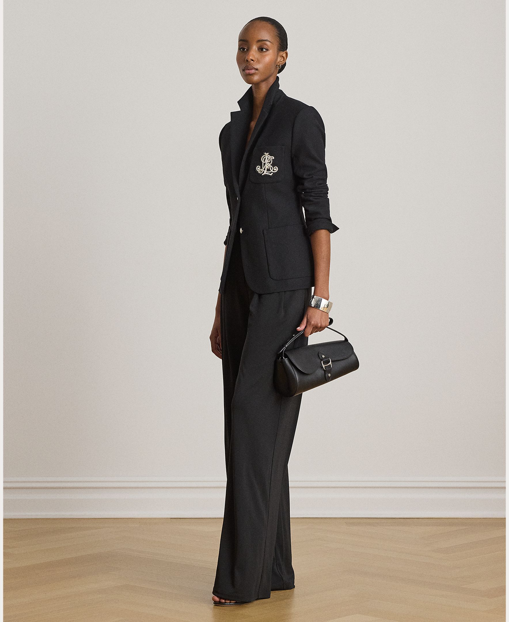 Chaqueta de mujer lisa con manga larga - Lauren Ralph Lauren - Negro Negro-6