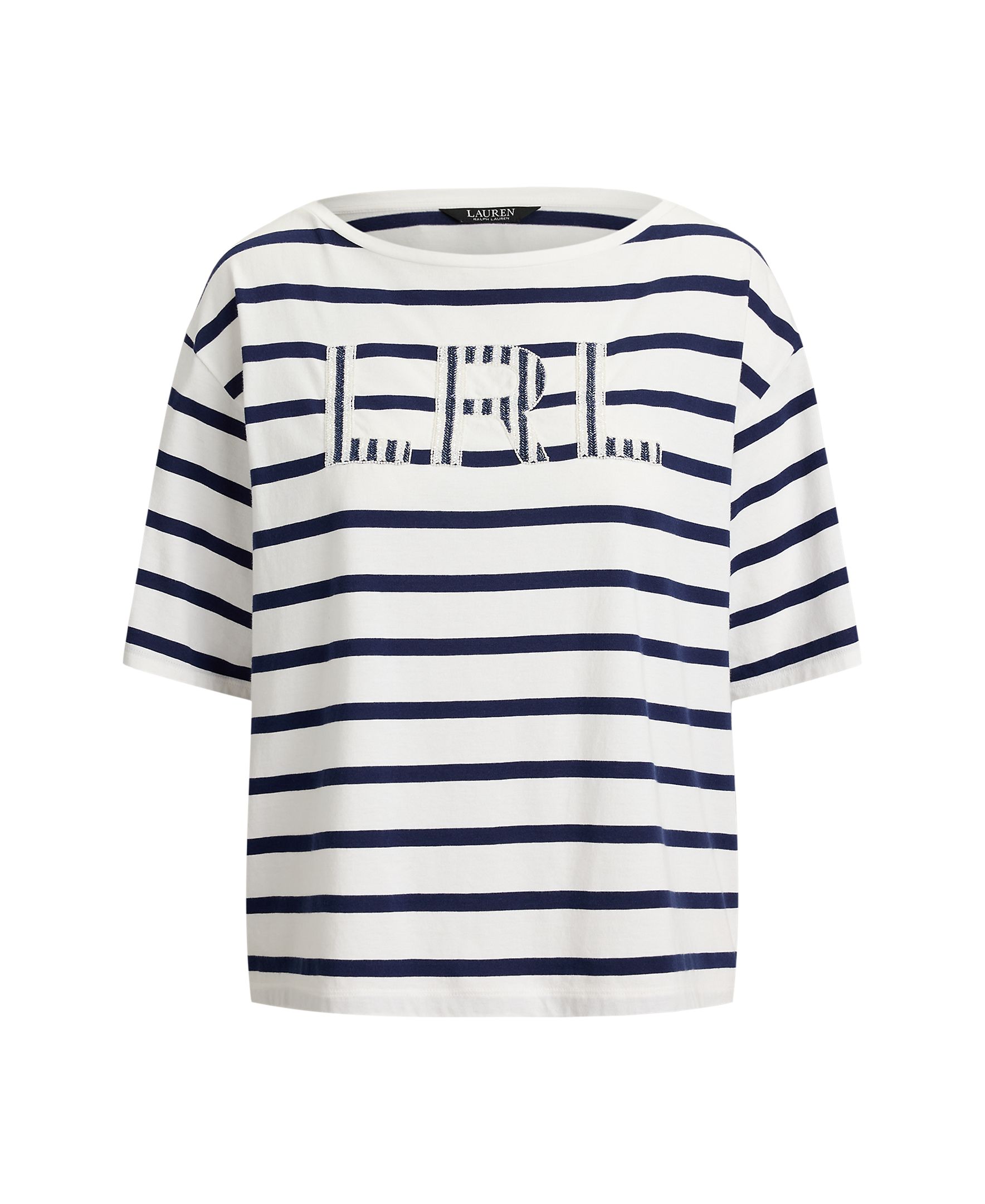 T-shirt de Algodão com Logótipo Azul-4