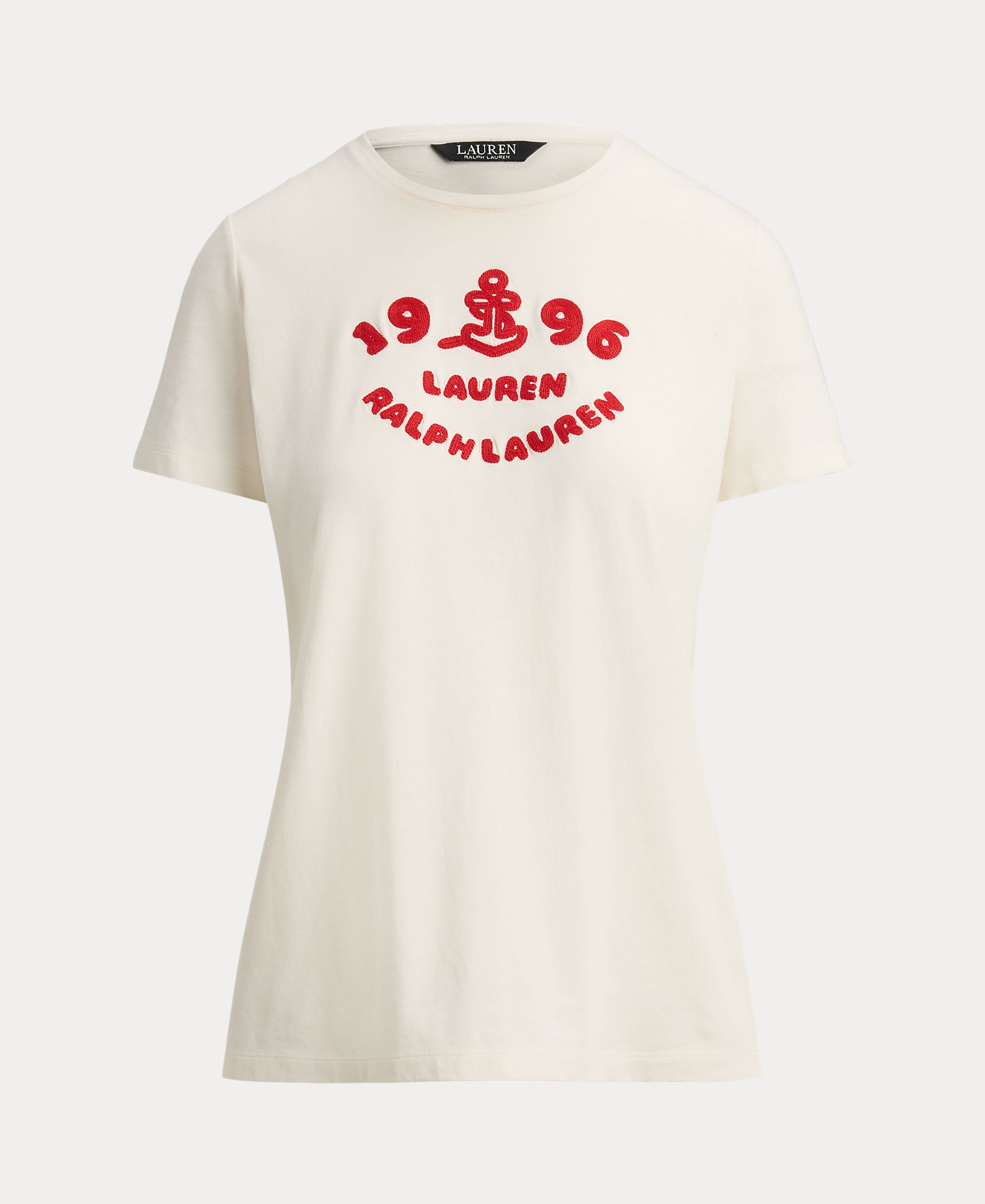 T-shirt de Algodão com Decote Redondo Natural-6