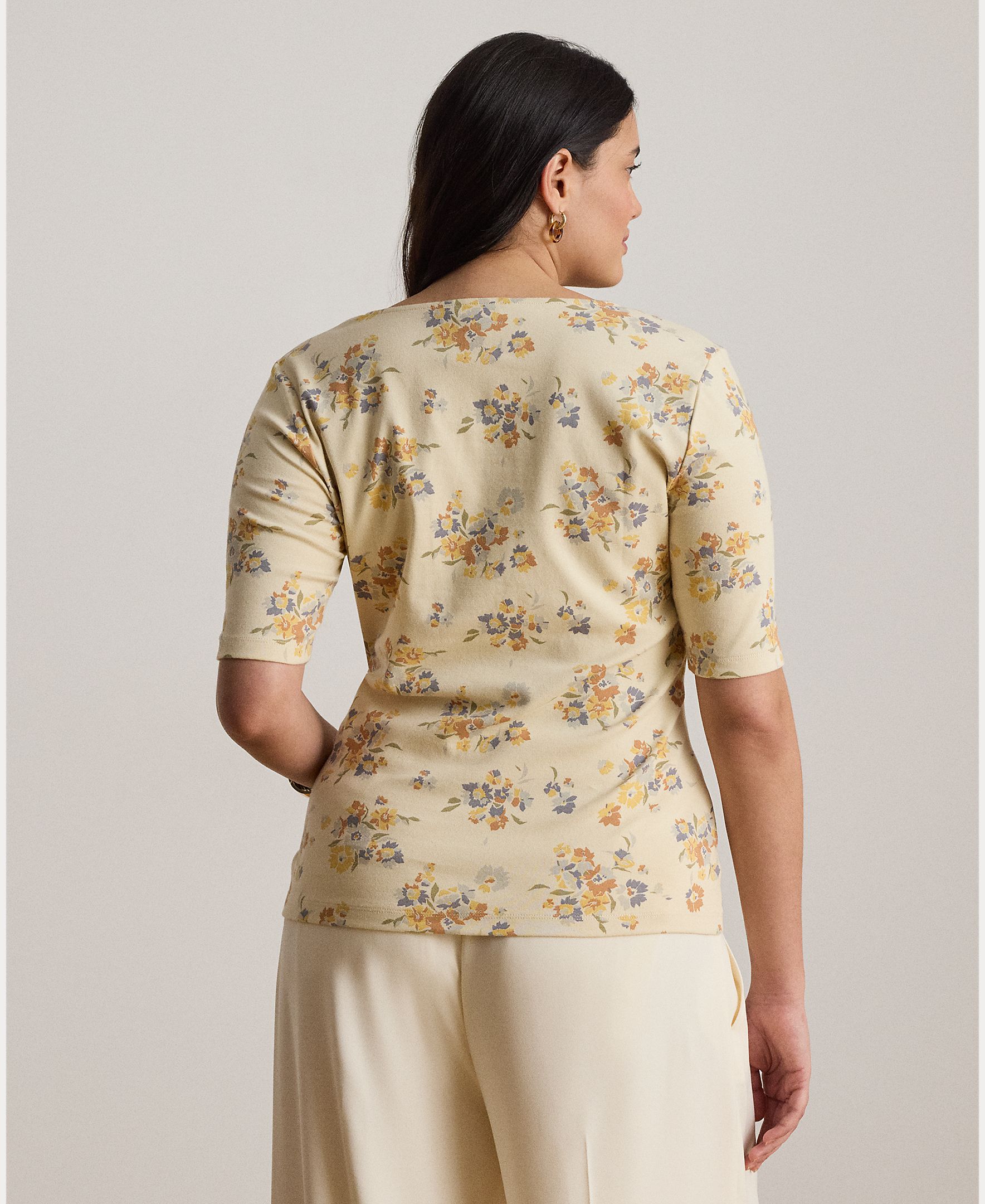 Camisola de Malha de Algodão Canelado com Detalhe de Bordado no Decote Cru-7