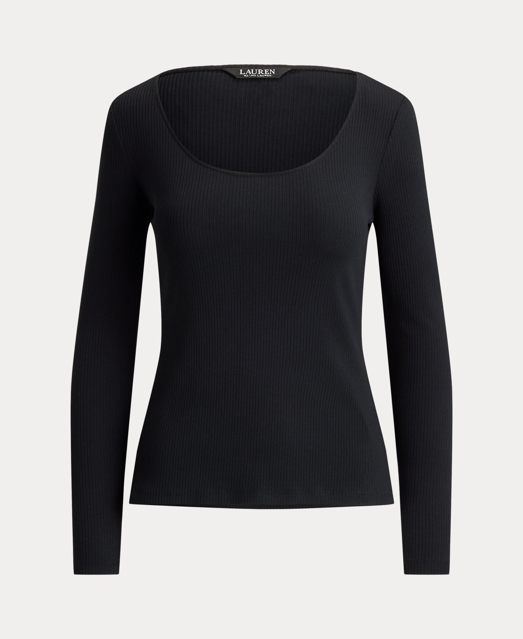 Camisola Justa de Manga Comprida Preto-8