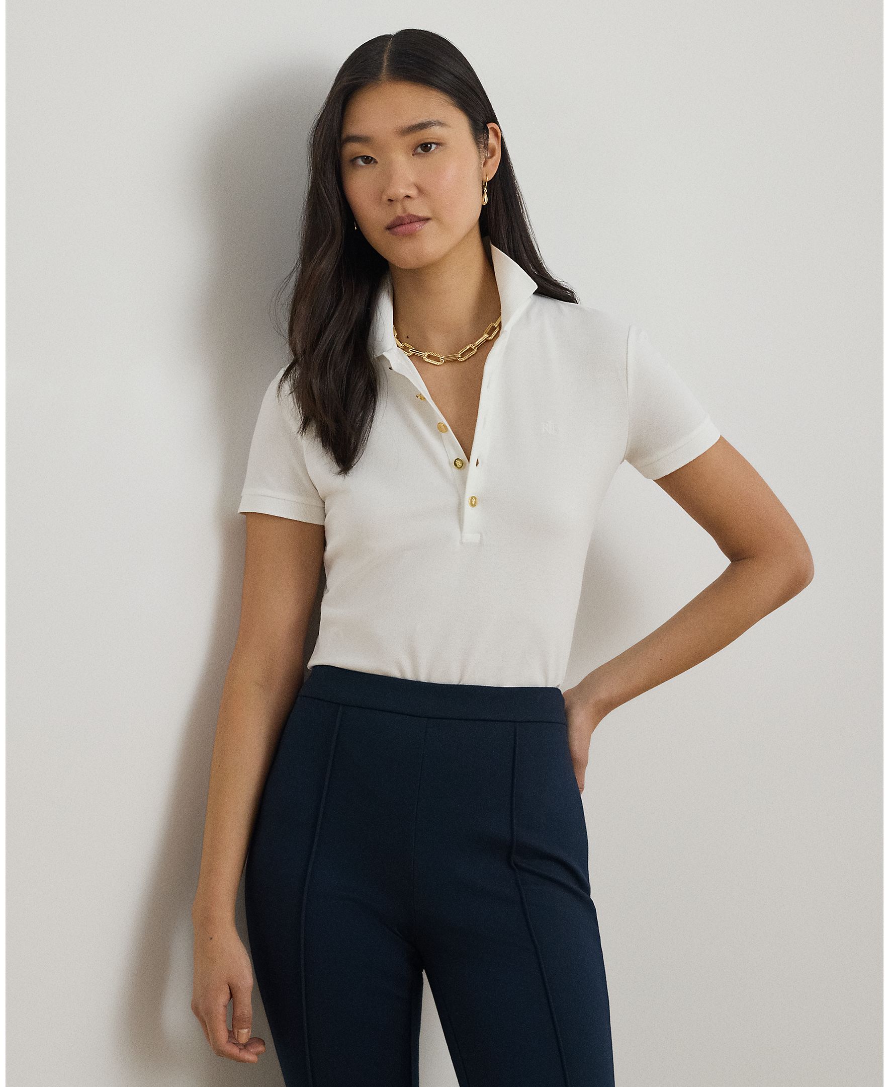 Imagem 0 de Polo de Algodão Elástico Slim Fit
