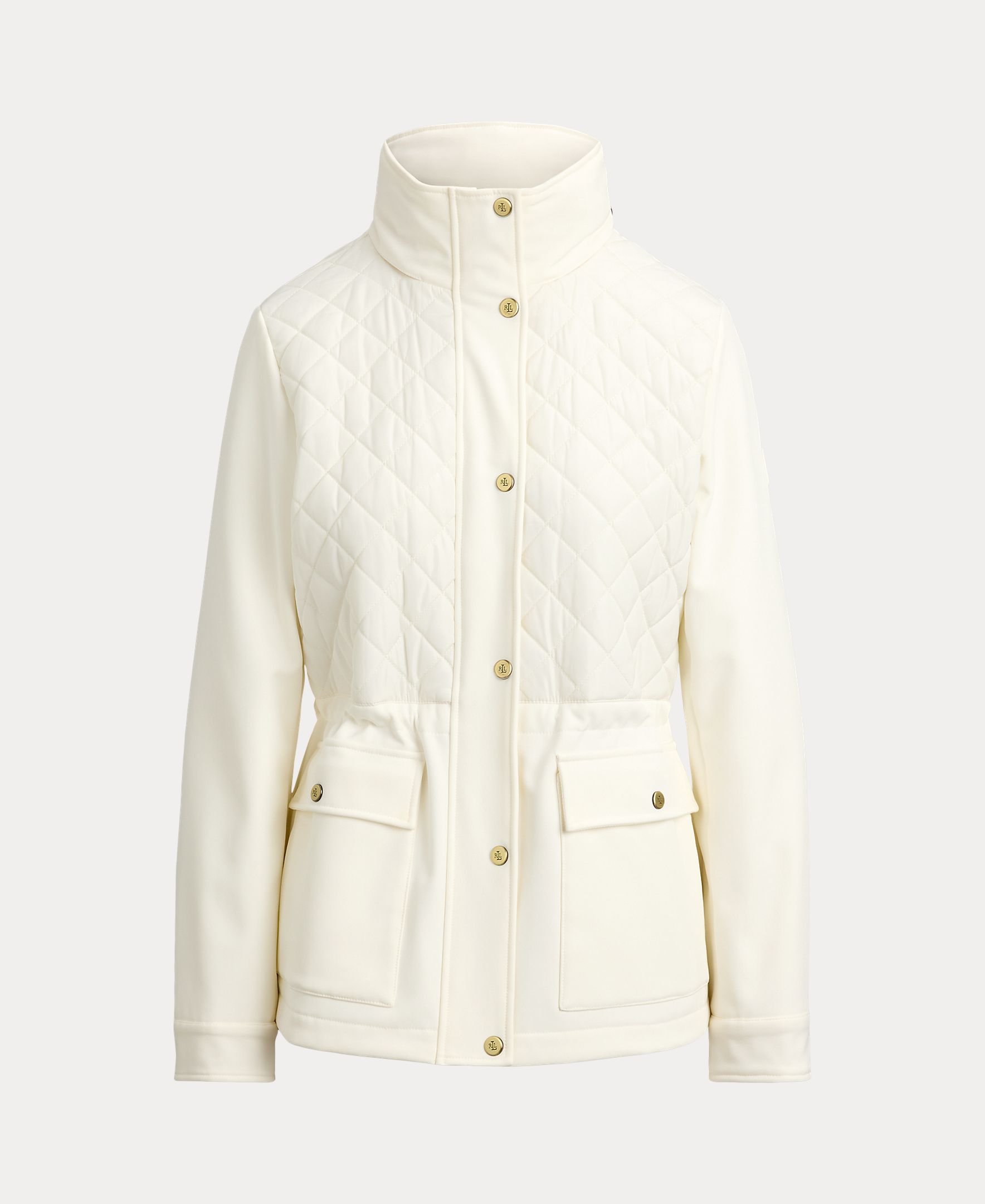 Impermeável Acolchoado com Capuz Branco-4