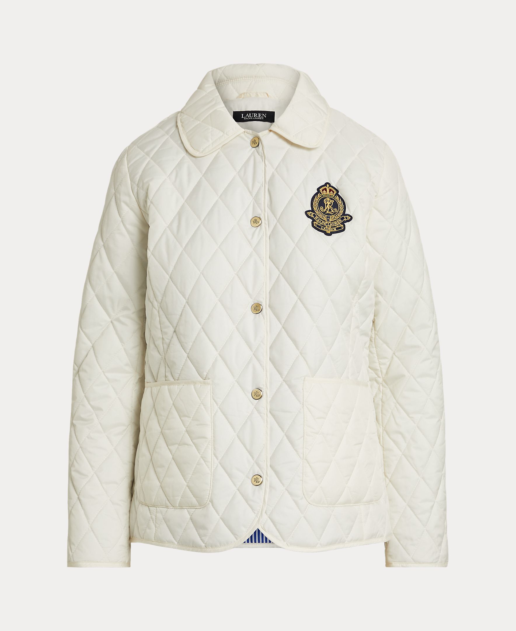 Casaco Acolchoado com EMblema de Escudo Cru-4