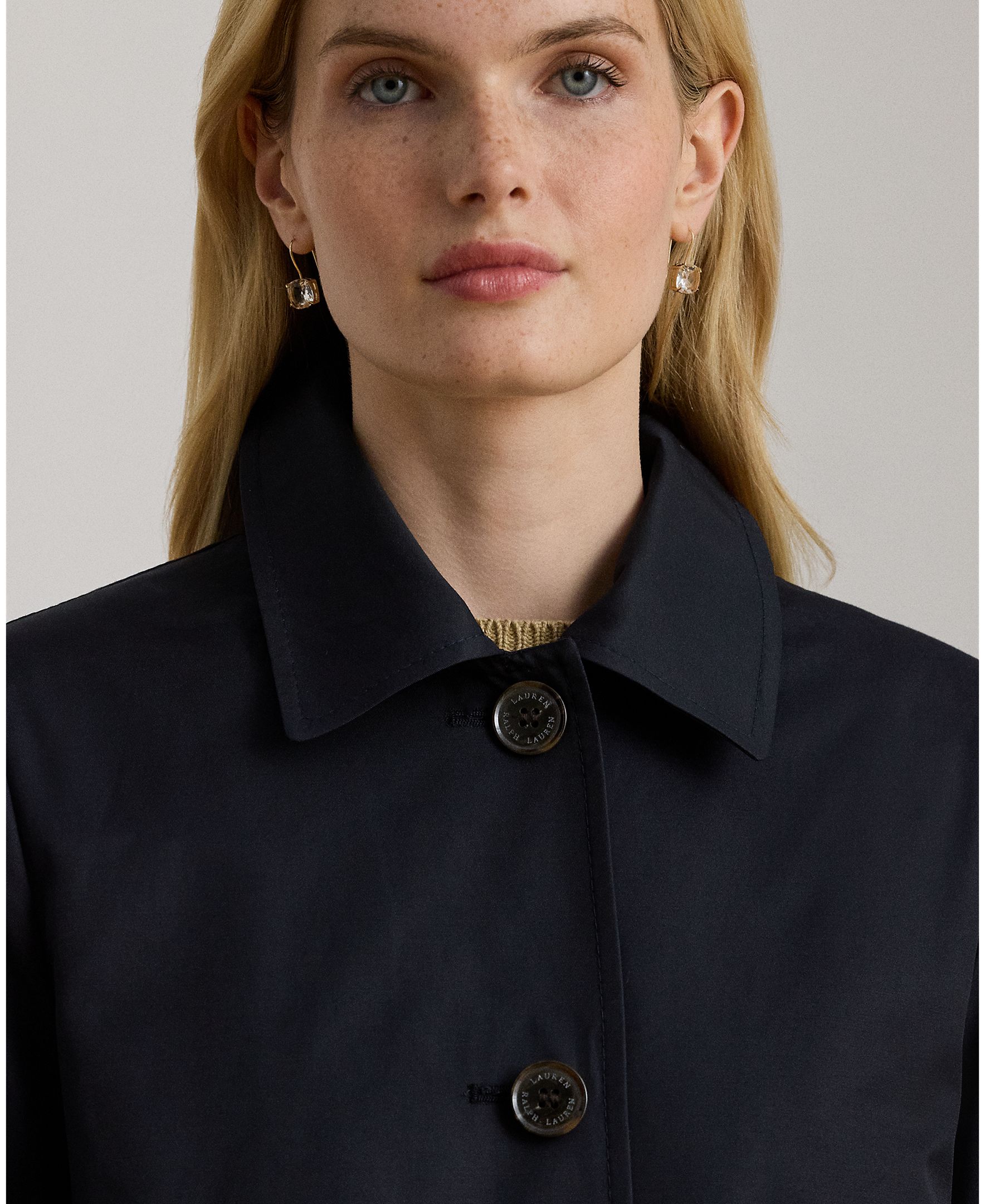 Gabardine em Mistura de Algodão Azul-marinho-4