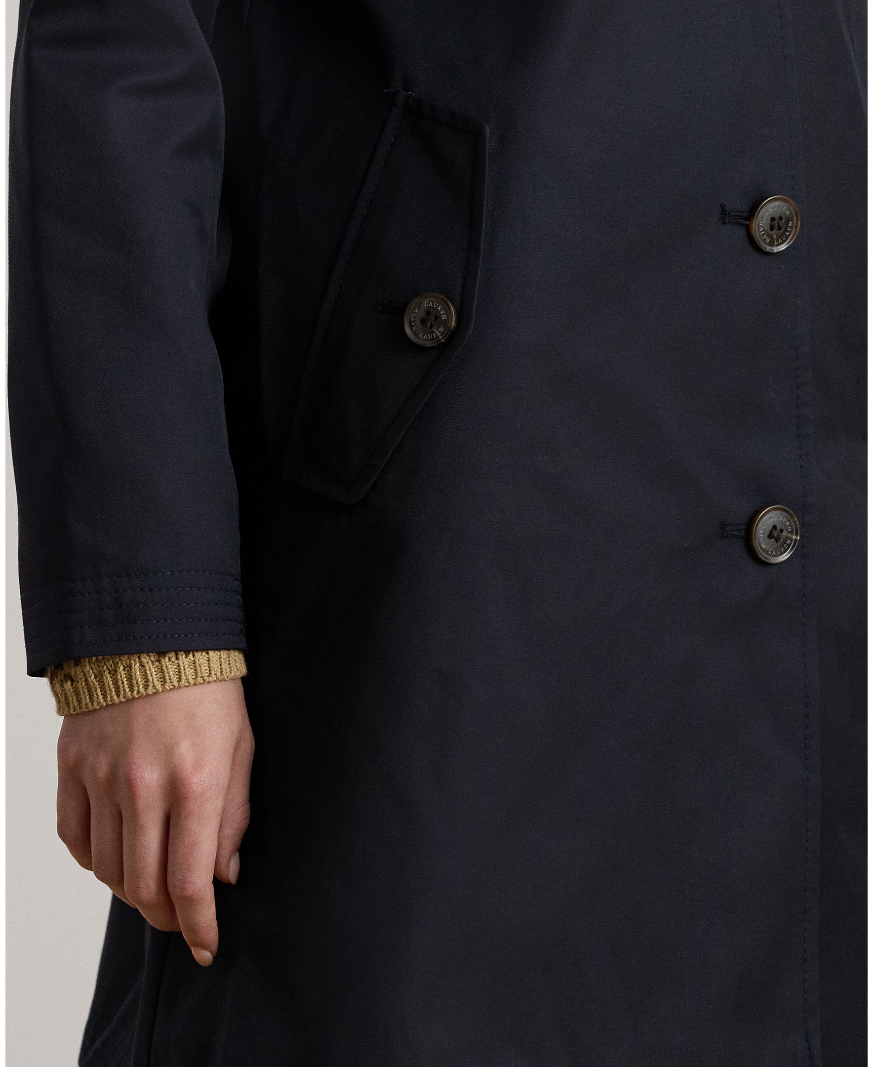 Gabardine em Mistura de Algodão Azul-marinho-5