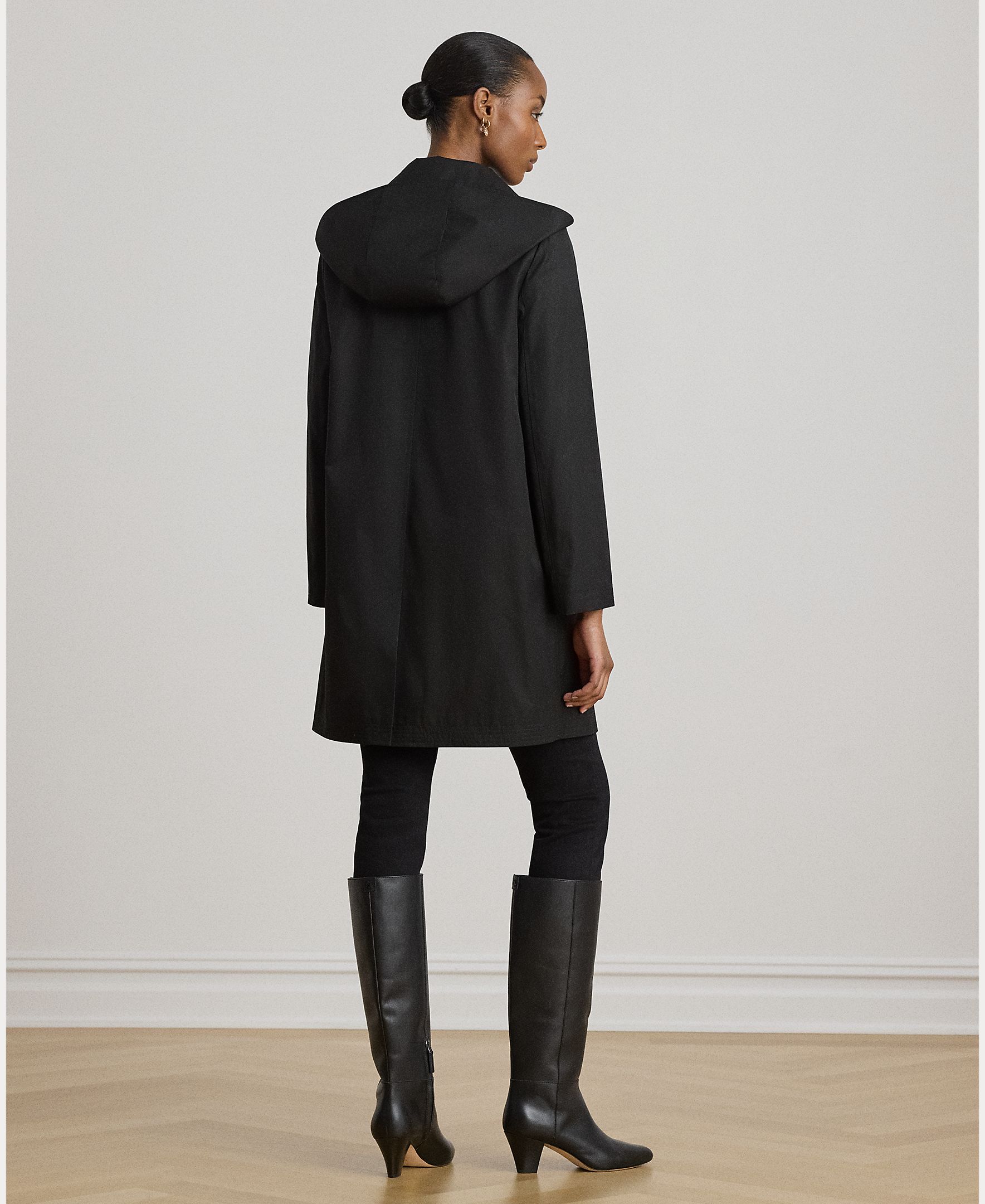 Gabardina de mujer de mezcla de algodón - Lauren Ralph Lauren - Negro Negro-5