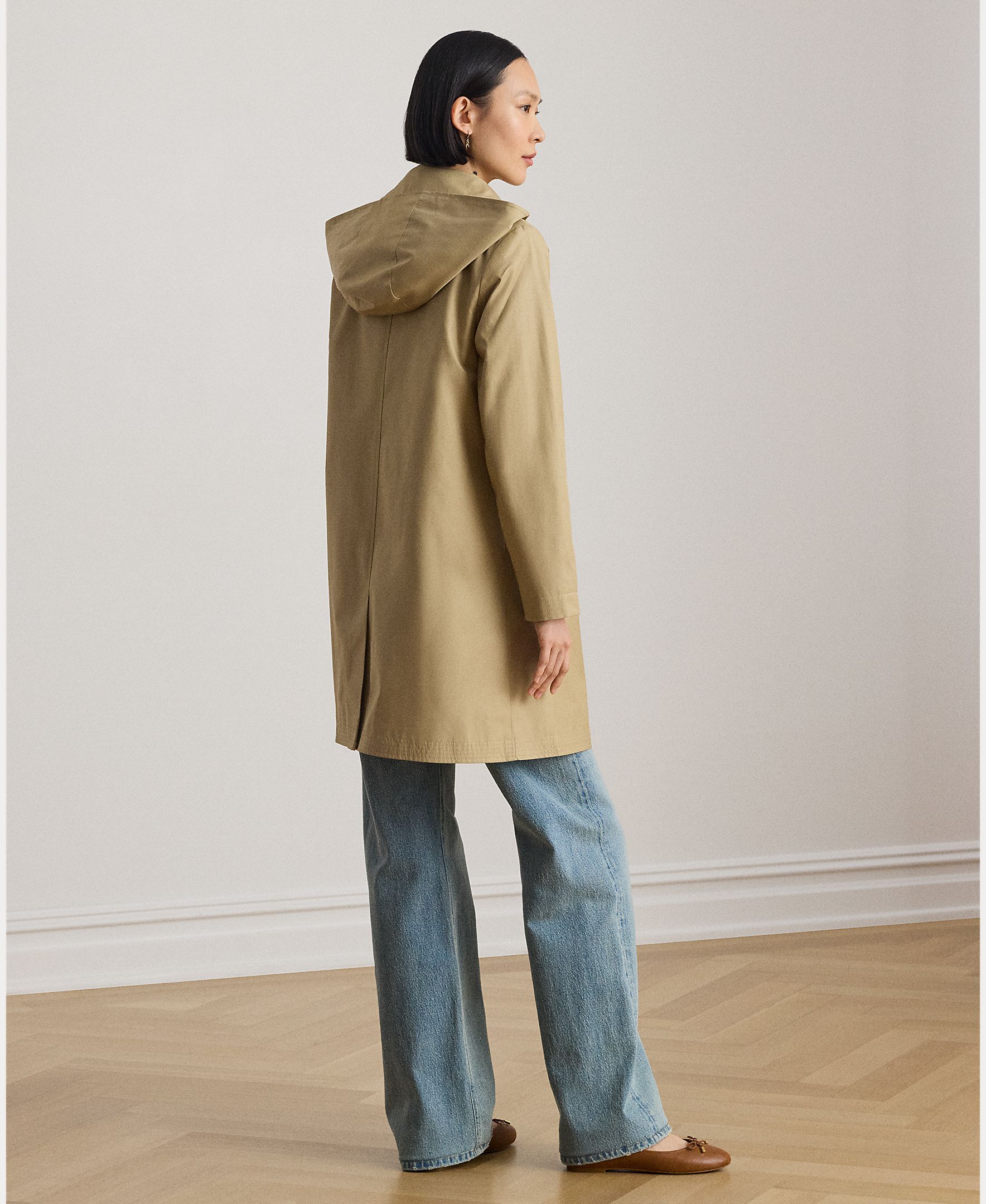 Gabardine em Mistura de Algodão Camel-4