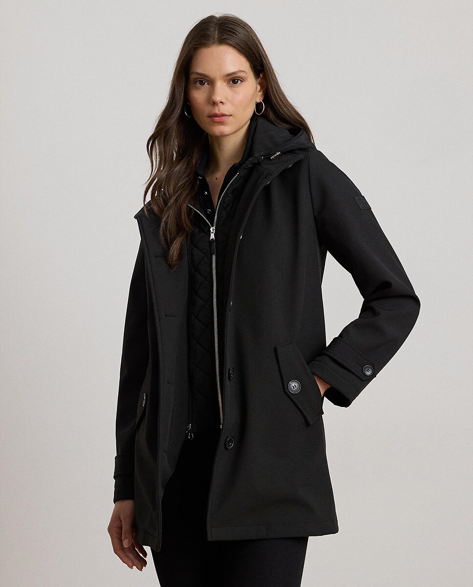 Gabardine com Capuz Preto-1