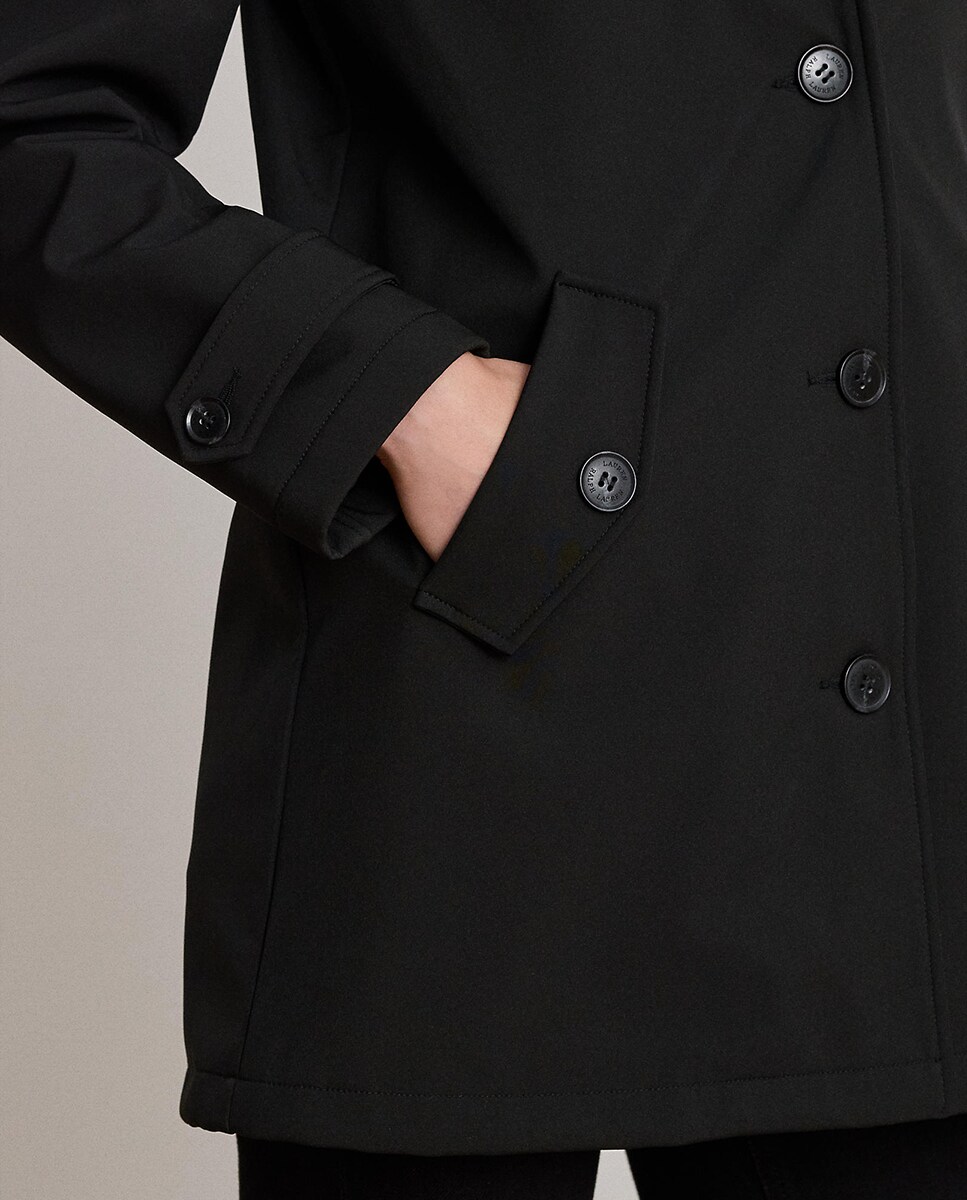 Gabardine com Capuz Preto-5