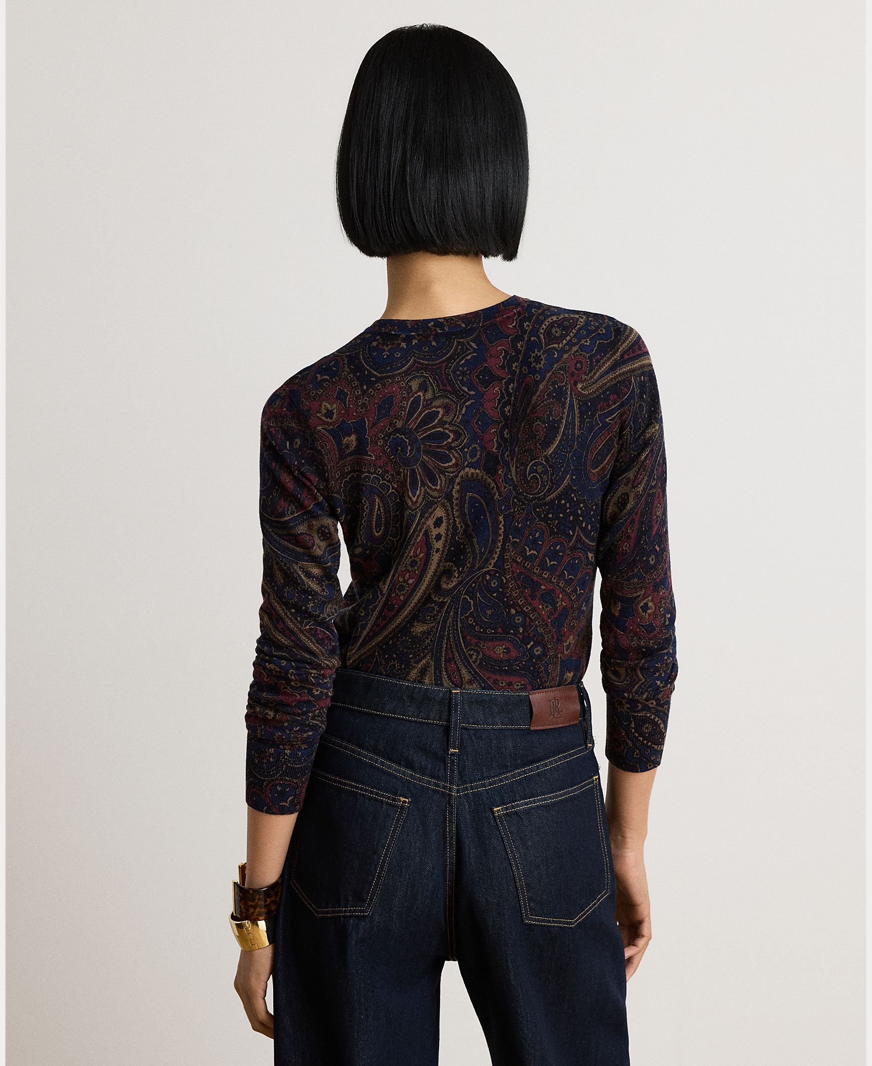 Camisola de malha de Algodão com Estampado, Disponível em Tamanhos Grandes Azul-marinho-3