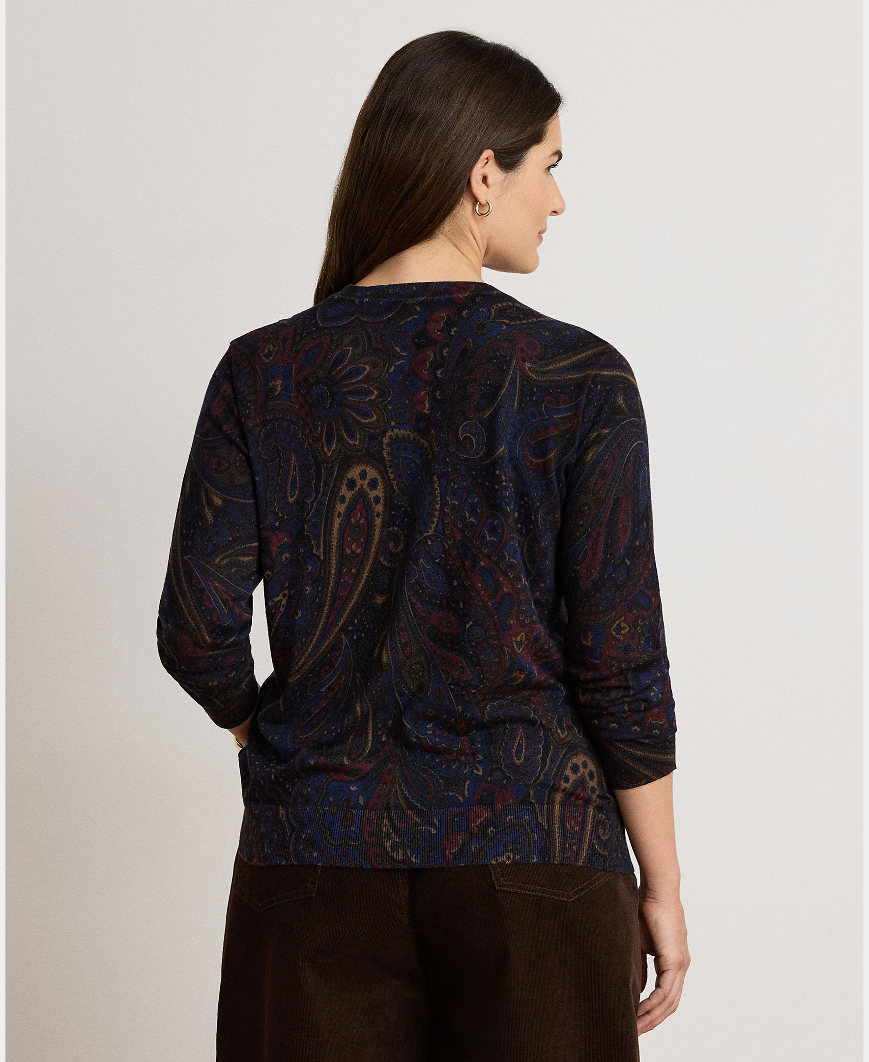 Camisola de malha de Algodão com Estampado, Disponível em Tamanhos Grandes Azul-marinho-6