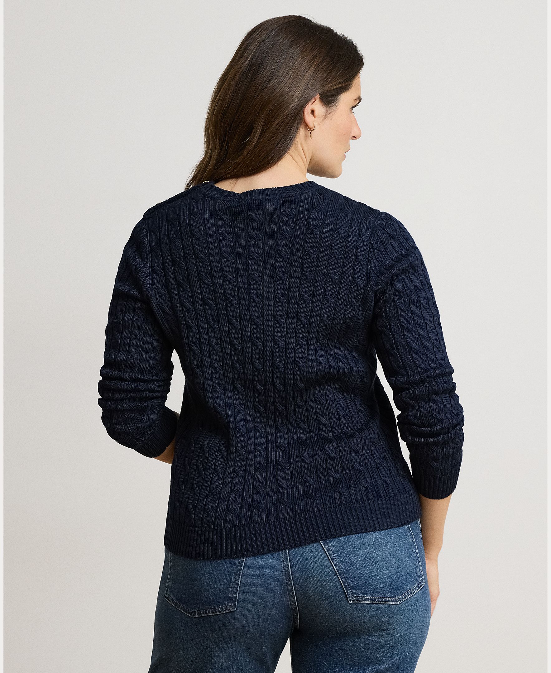 Camisola de Malha do Cabo, Disponível em Tamanhos Grandes Azul-marinho-7