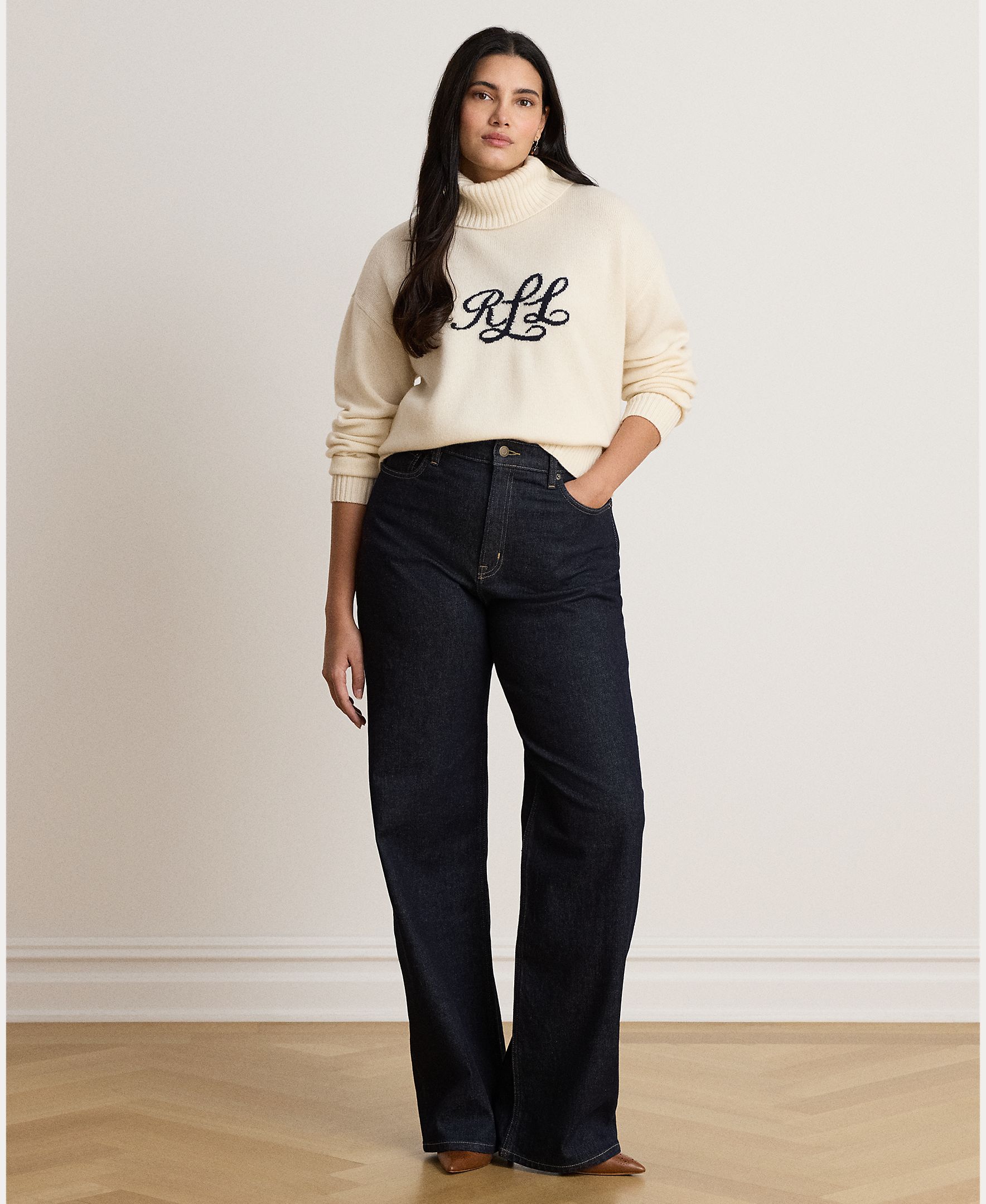 Camisola de Malha de Caxemira com Logótipo Creme-8