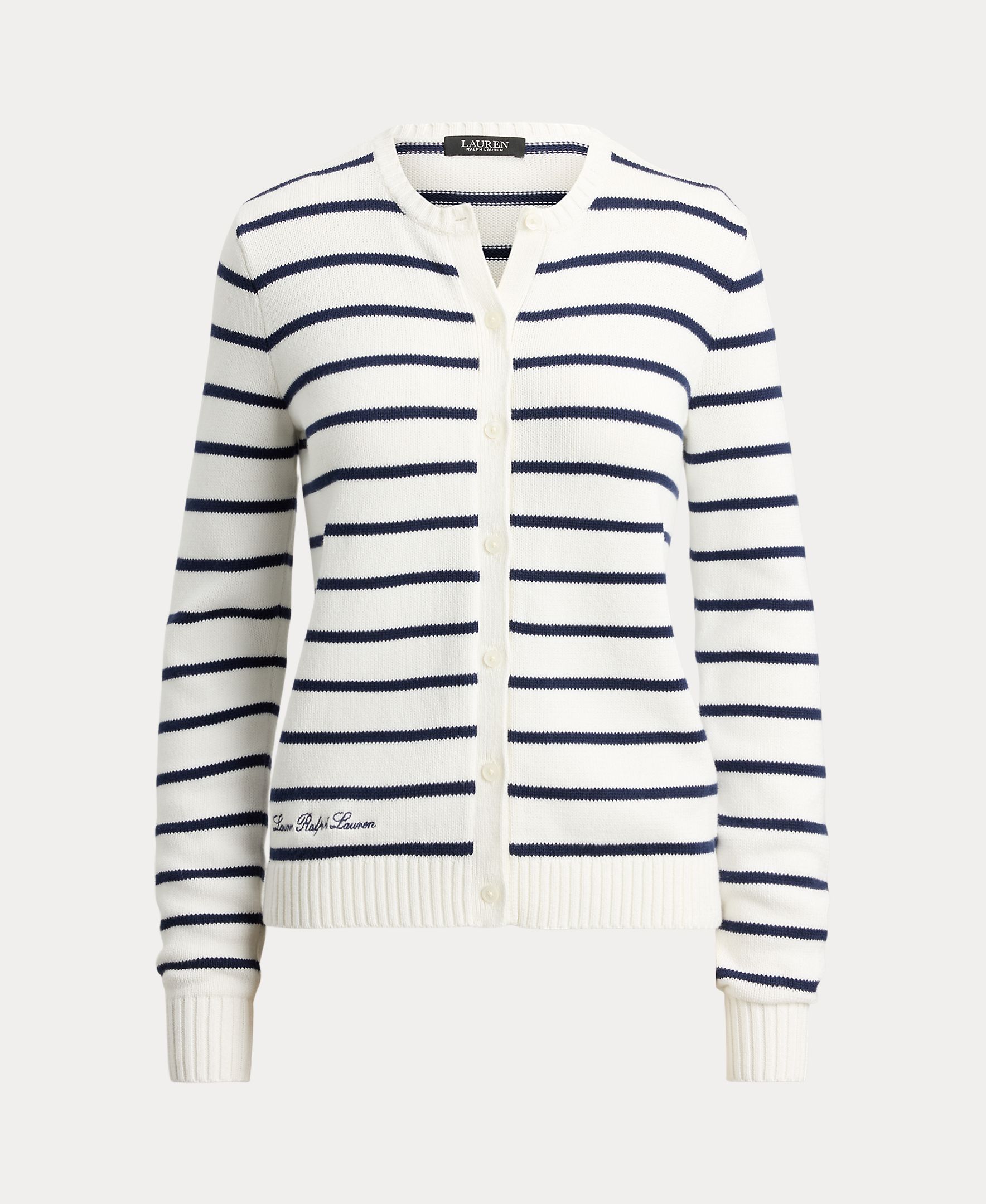 Cardigan de Algodão com Estampado Azul-4