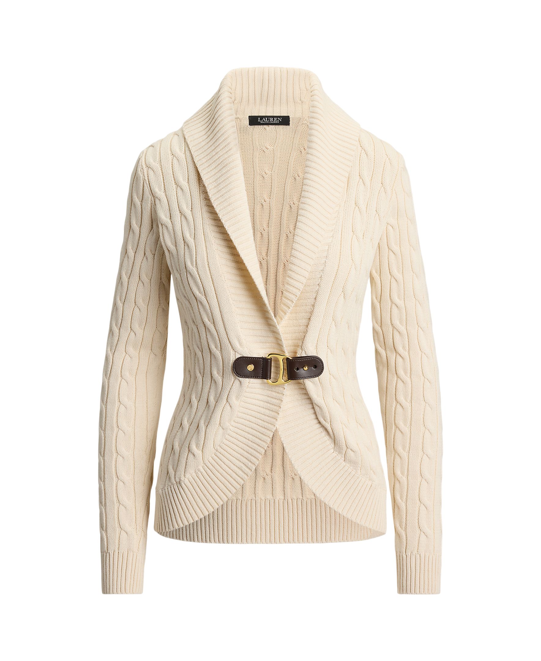 Cardigan com Fivela de Algodão Cru-4