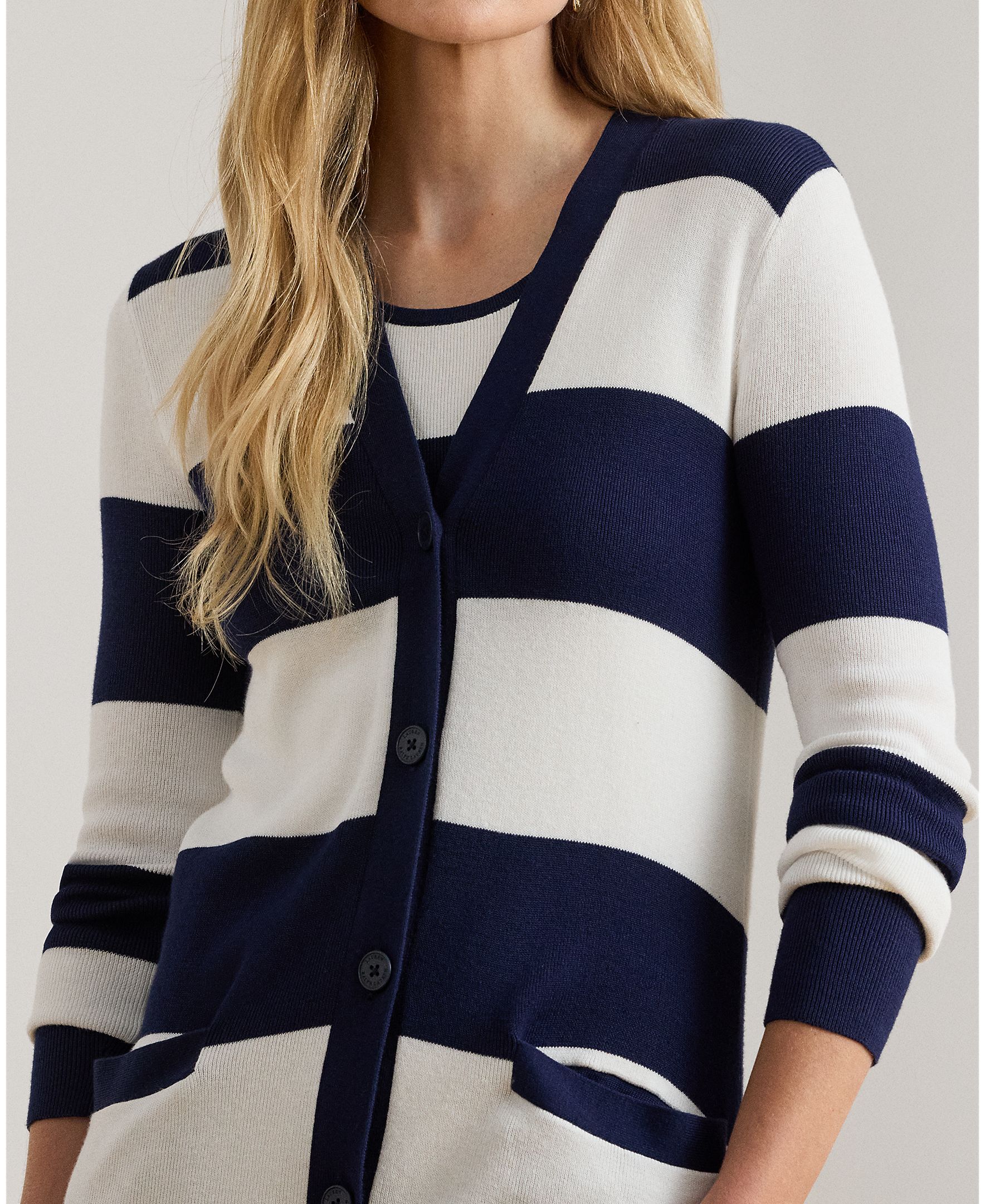Cardigan Comprido Estampado Azul-4