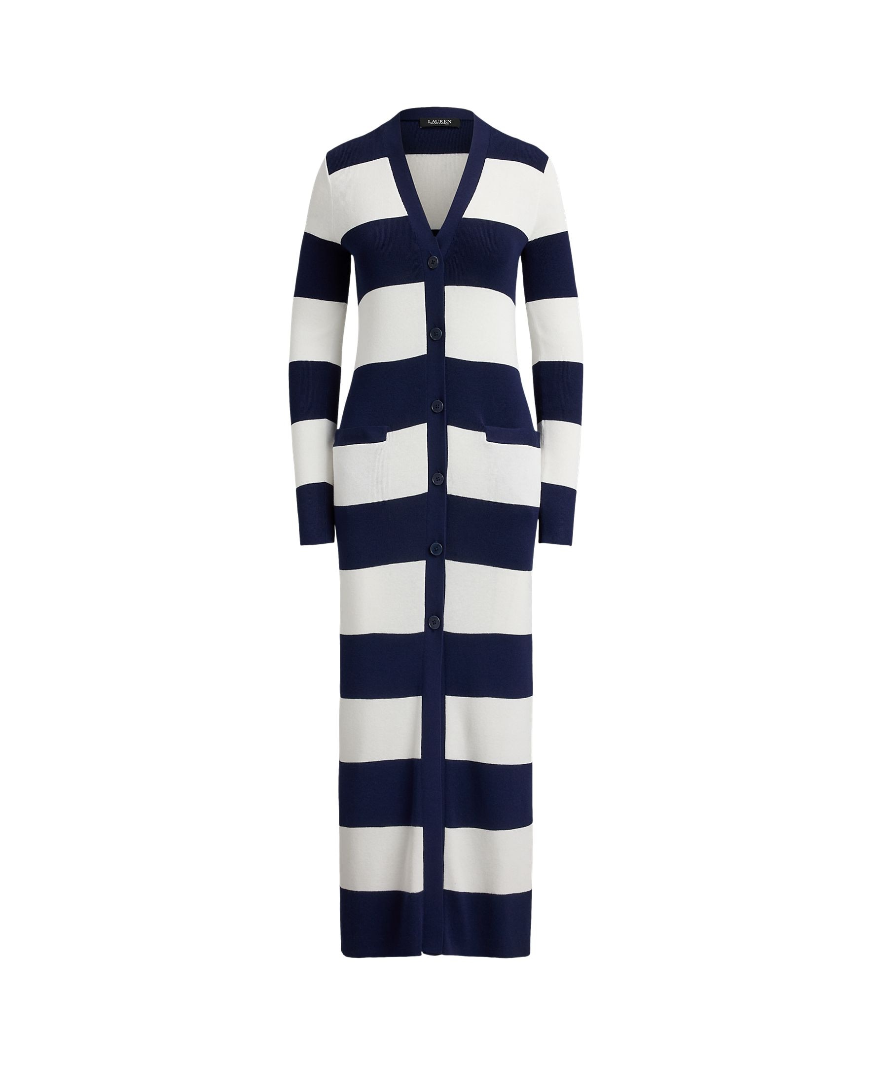 Cardigan Comprido Estampado Azul-5