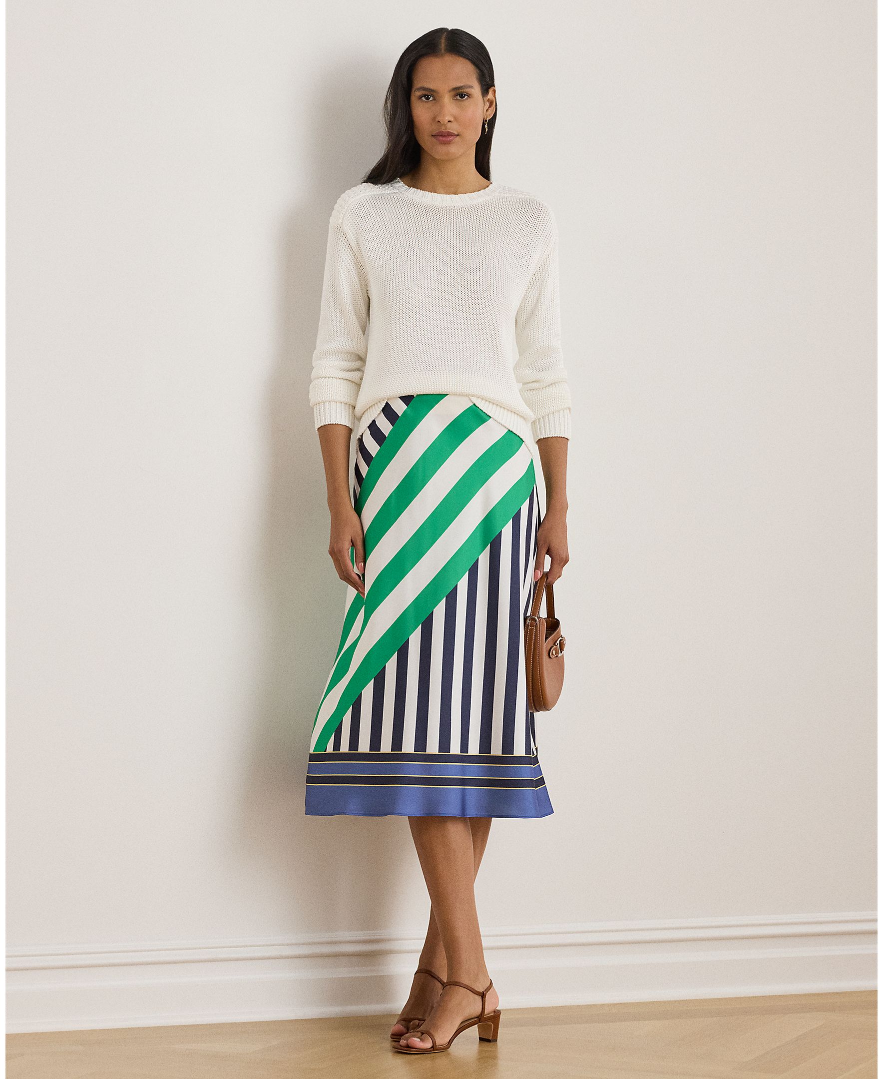 Lauren Ralph Lauren - Falda de corte midi estampada.
