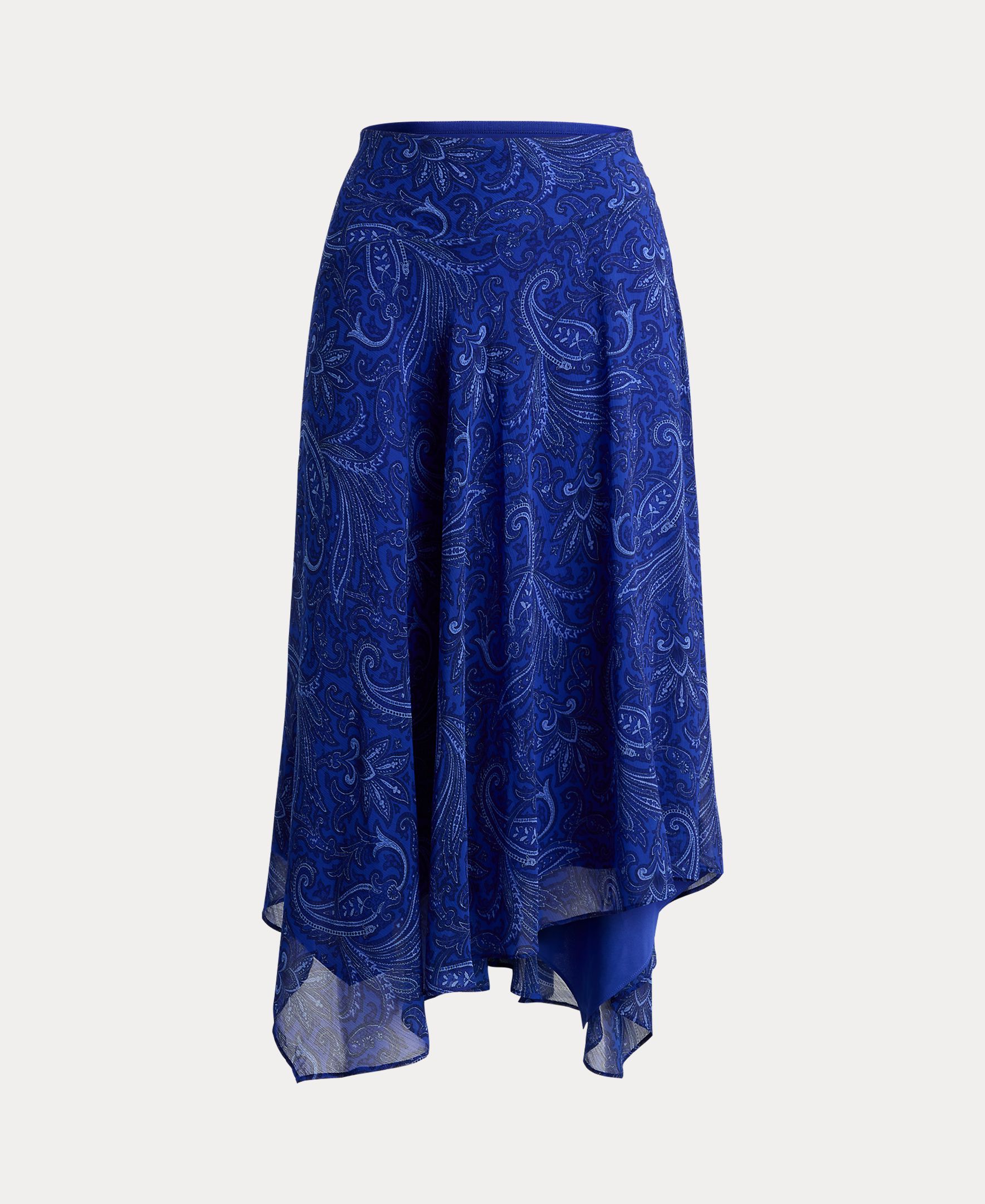 Saia Midi Assimétrica Azul-índigo-4