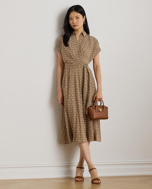 Imagem 0 de Vestido midi estampado com cinto