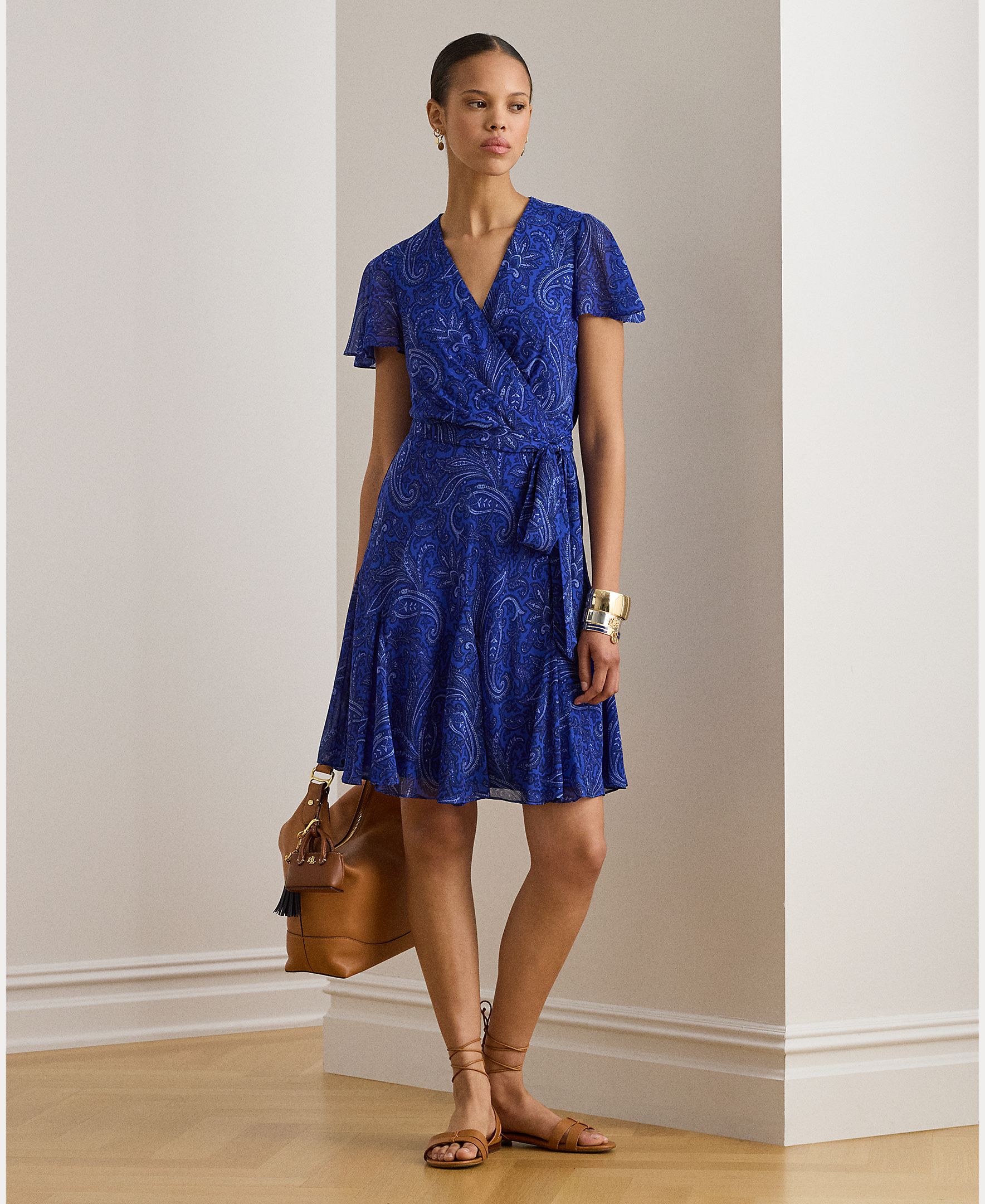 Imagem 0 de Vestido cruzado com manga curta