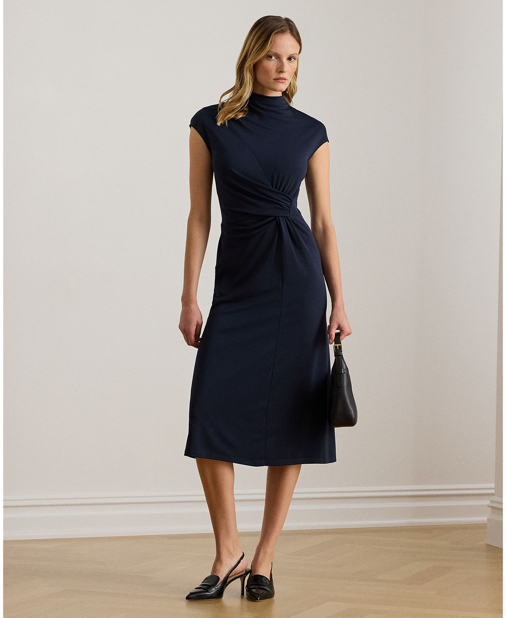 Lauren Ralph Lauren - Vestido de punto con manga casquillo.
