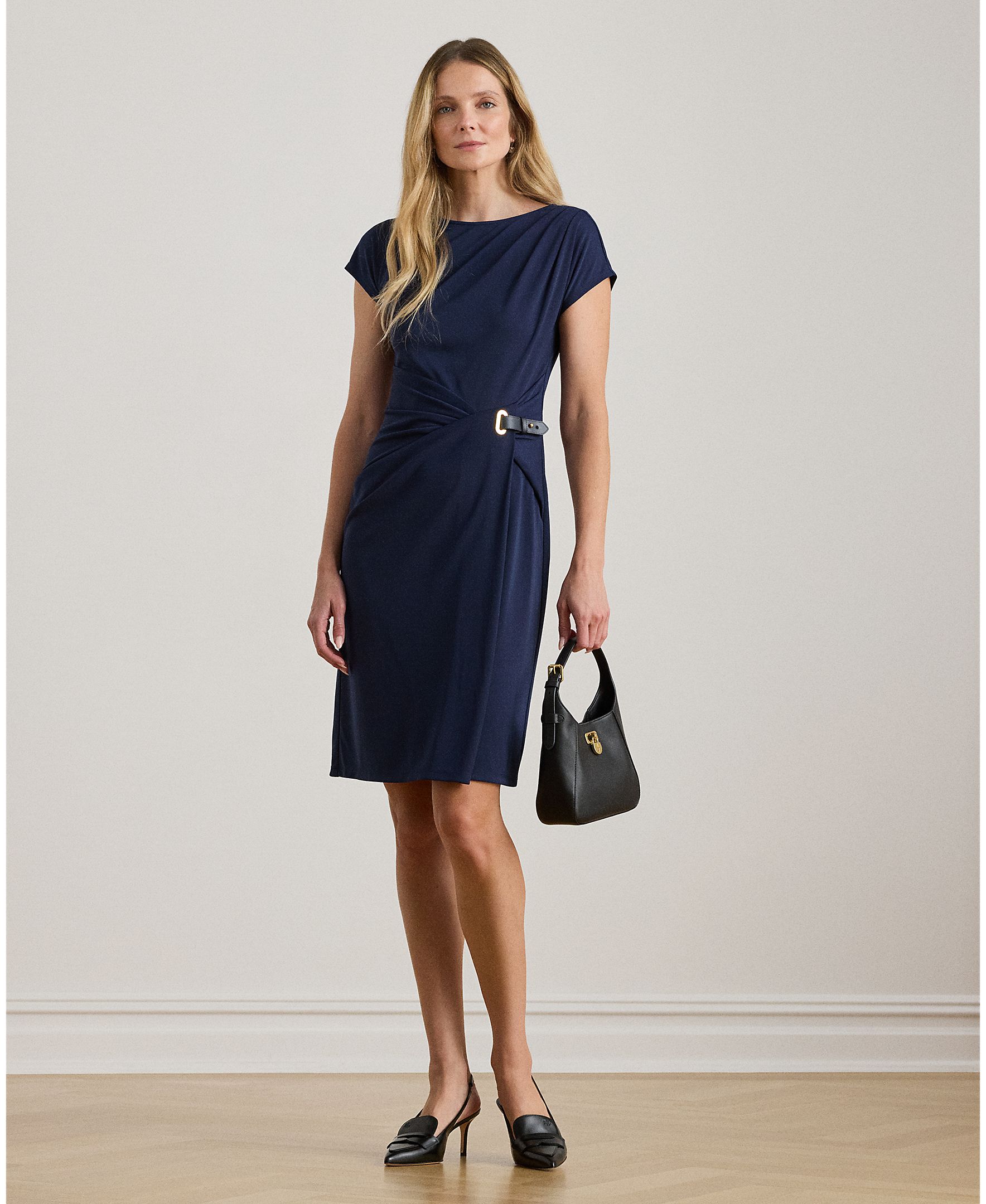 Lauren Ralph Lauren - Vestido midi con mangas casquillo.
