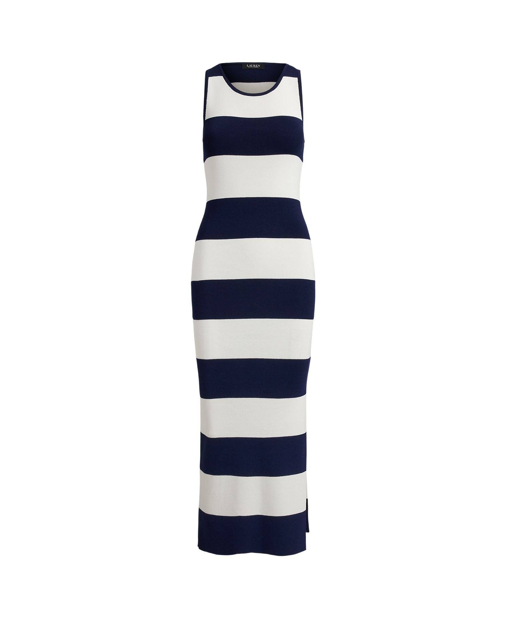 Vestido sem mangas estampado Azul-6
