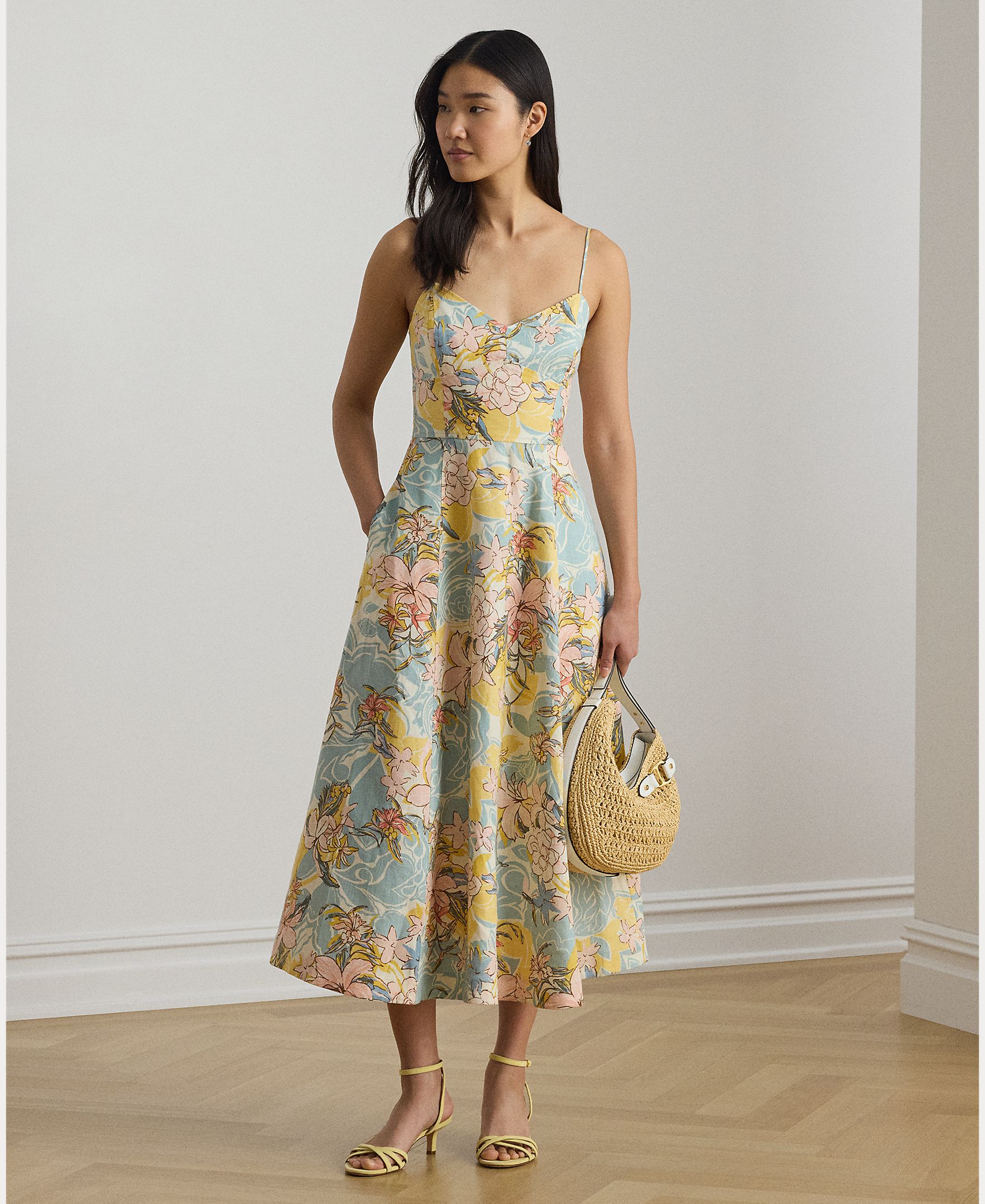 Imagem 0 de Vestido midi estampado sem mangas