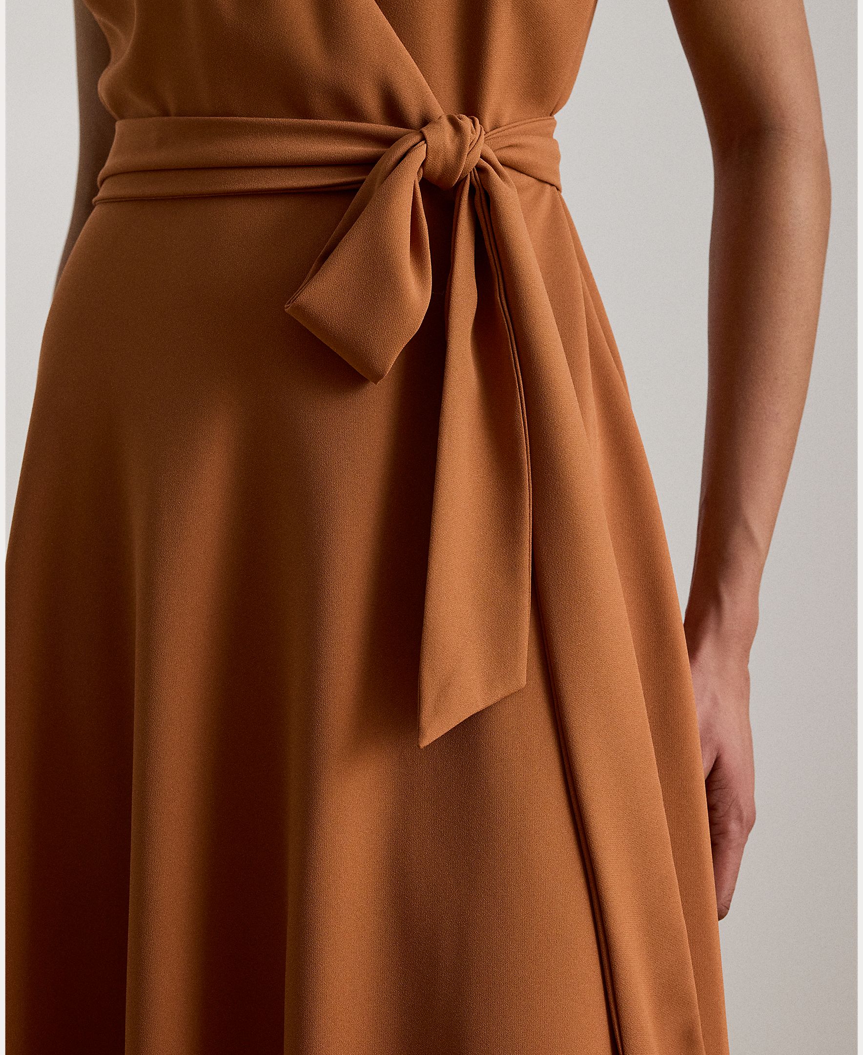 Vestido midi cruzado con cinturón - Lauren Ralph Lauren - Teja Teja-6