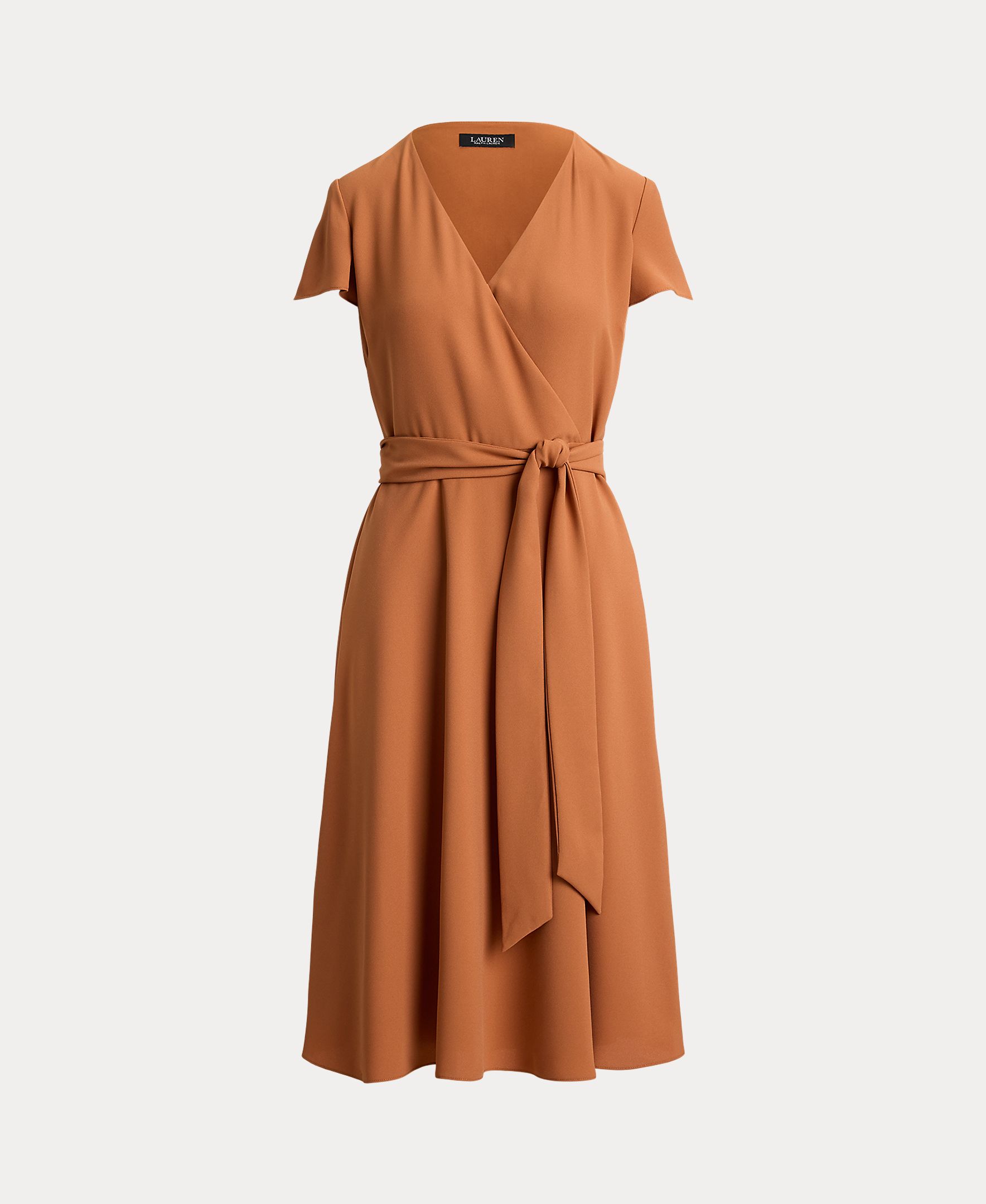 Vestido midi cruzado con cinturón - Lauren Ralph Lauren - Teja Teja-10