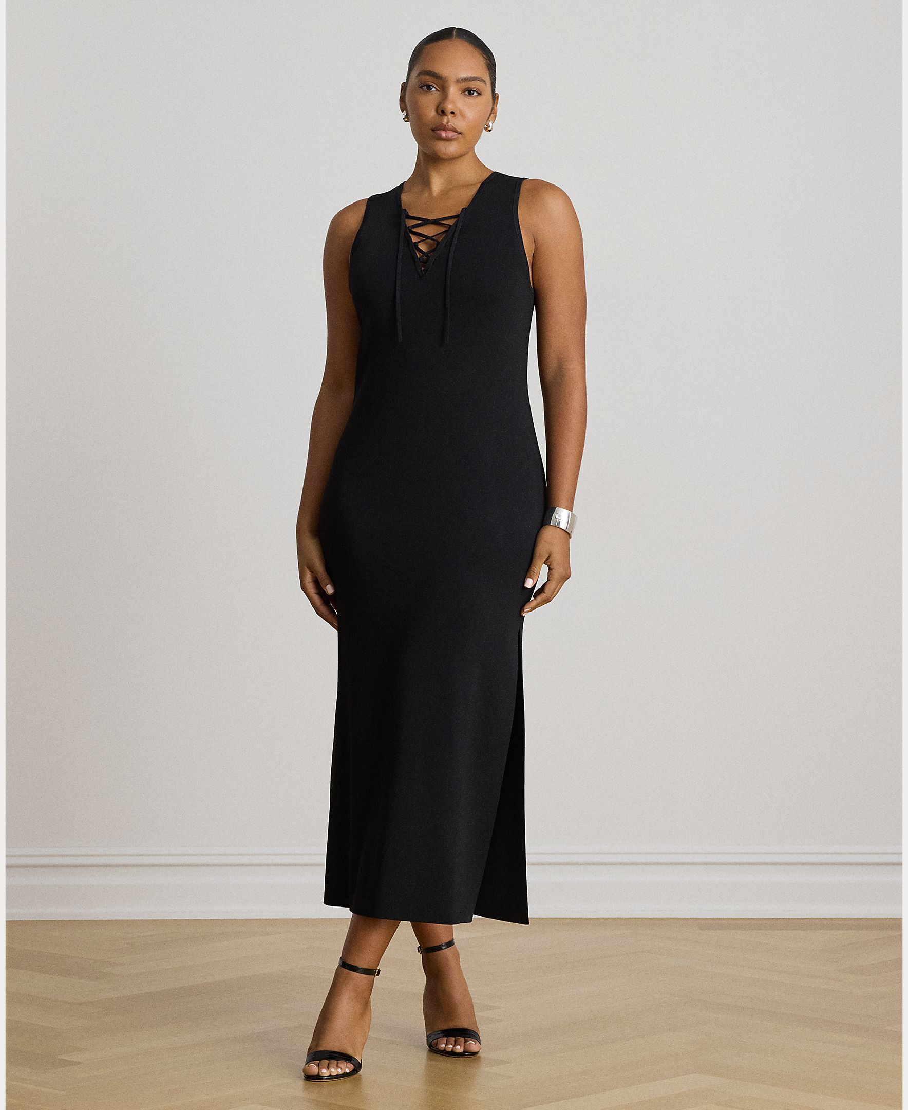 Vestido Comprido com Laço Preto-6