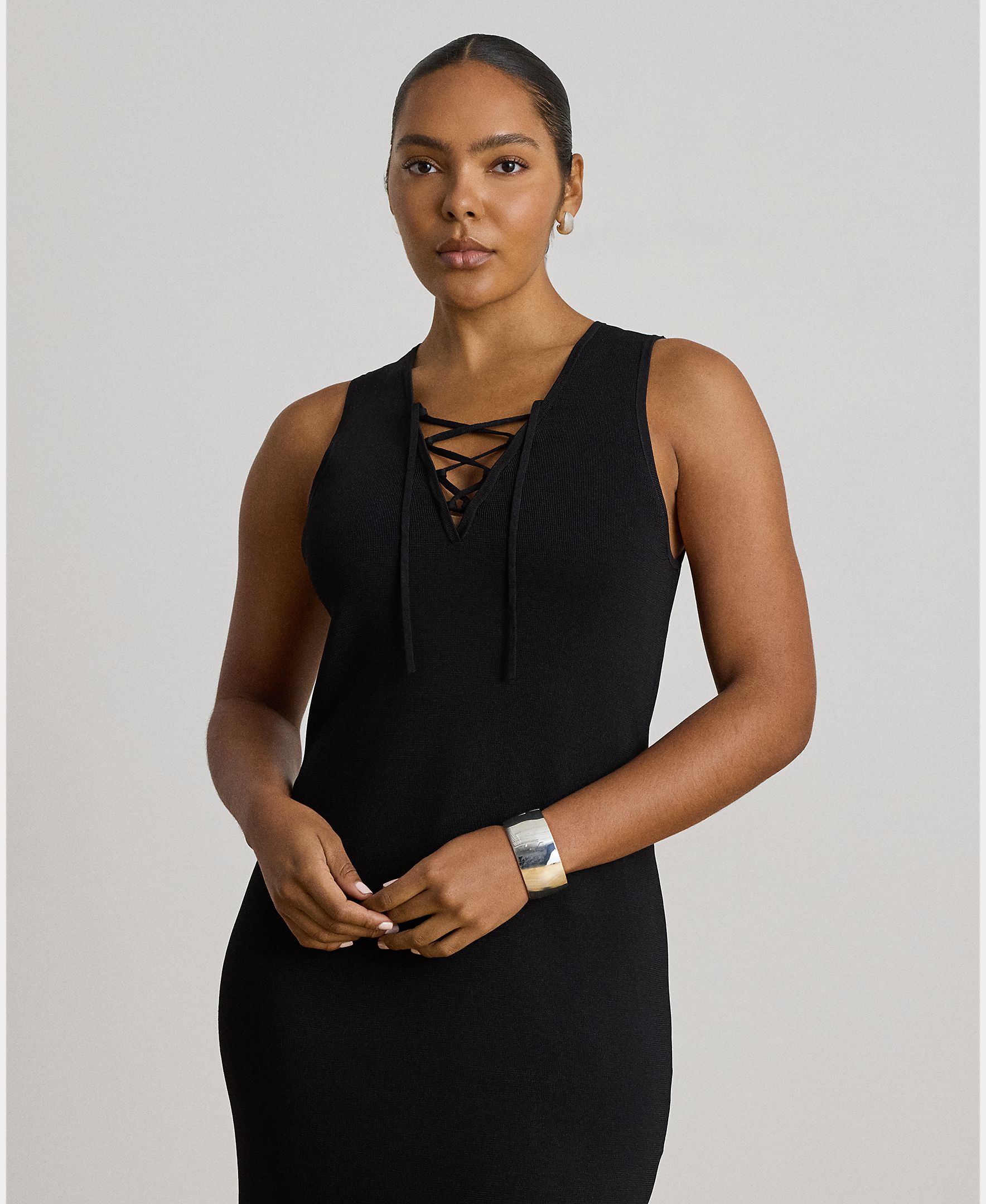 Vestido Comprido com Laço Preto-7