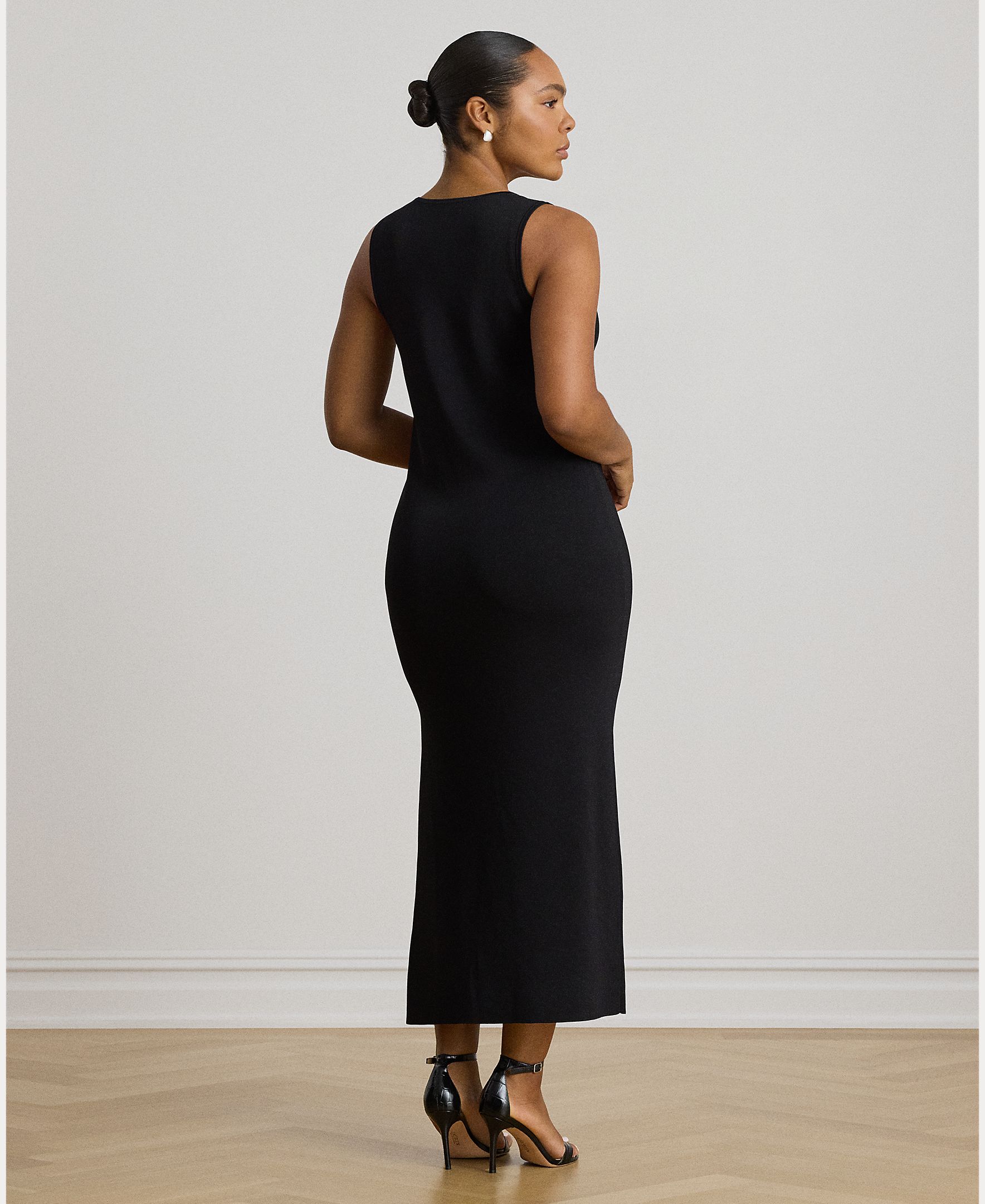 Vestido Comprido com Laço Preto-8