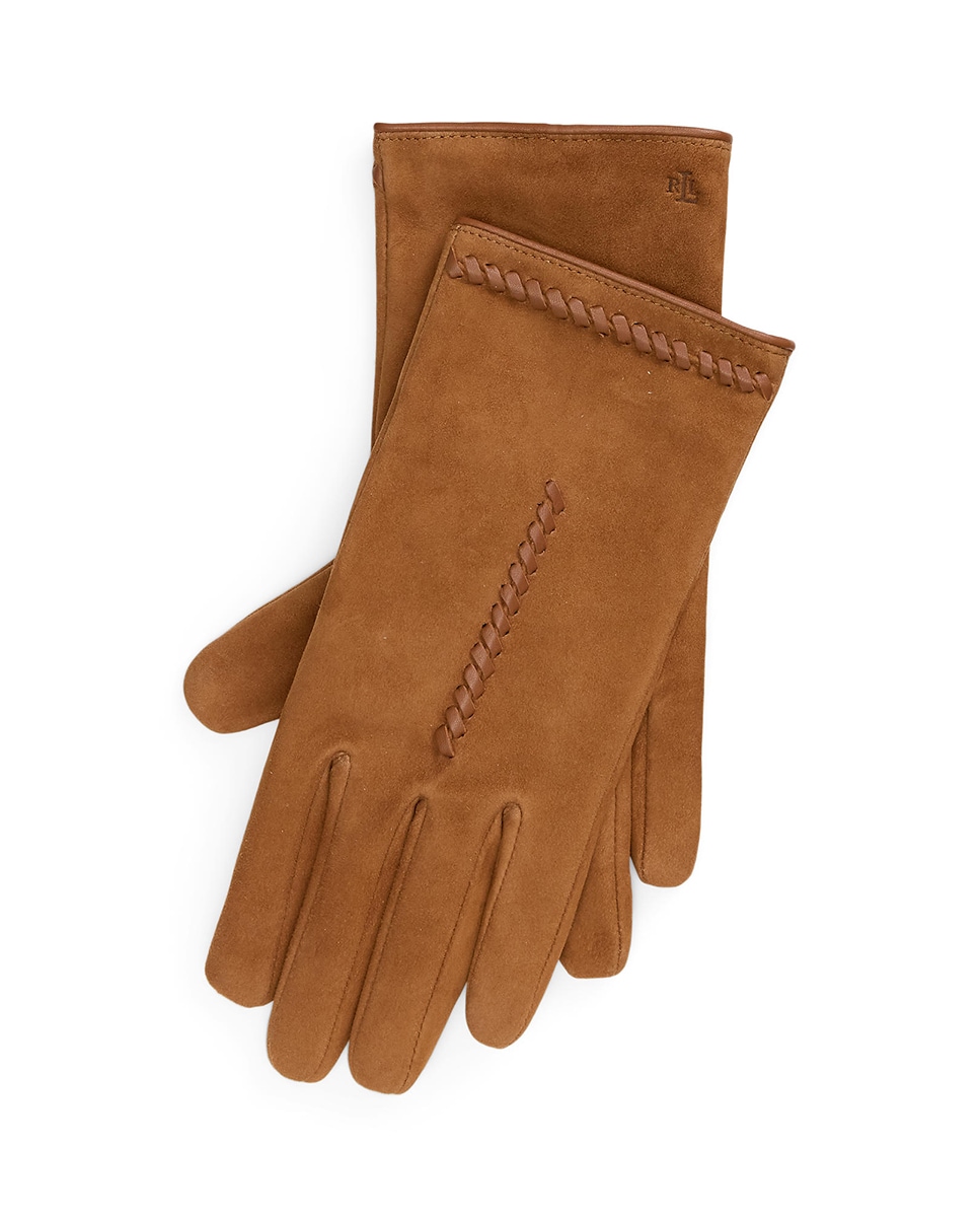 Luvas em pele Castanho-1