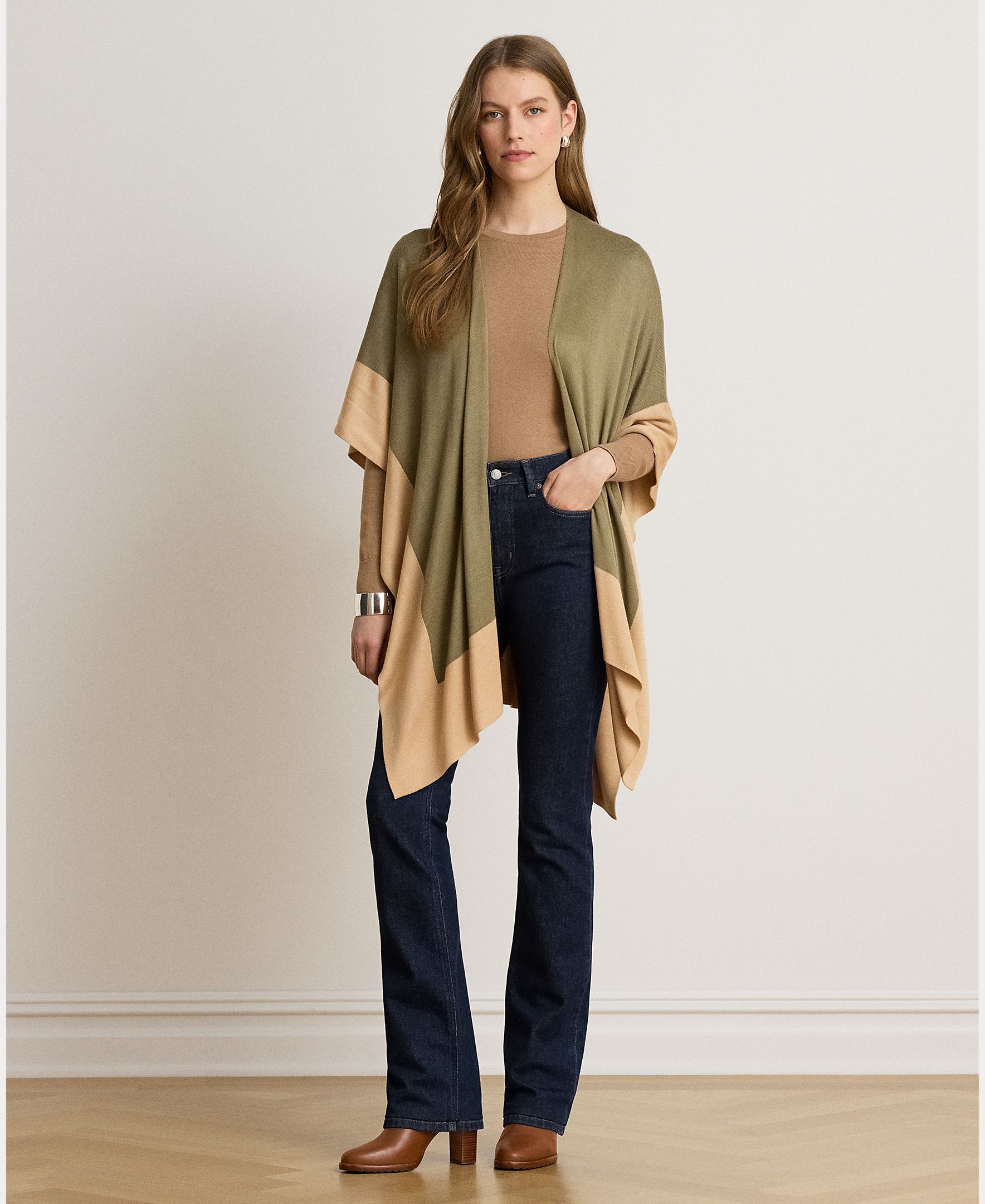 Poncho de Malha Aberta Multicolor-5