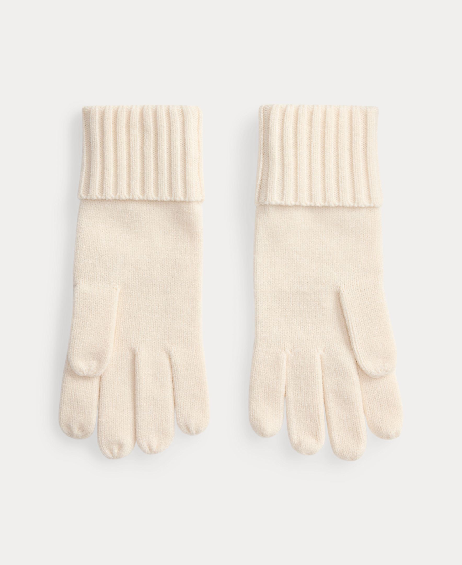 Imagen 2 de Guantes de mujer de punto con botones de escudo - Lauren Ralph Lauren - Crema Crema