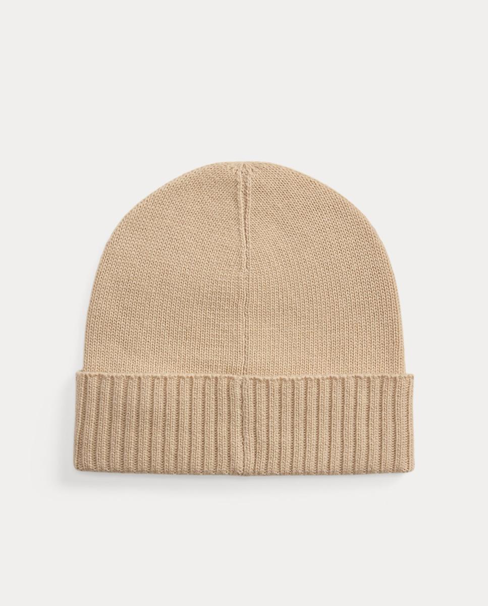 Gorro de Malha com Detalhe de Fivela Bege-2