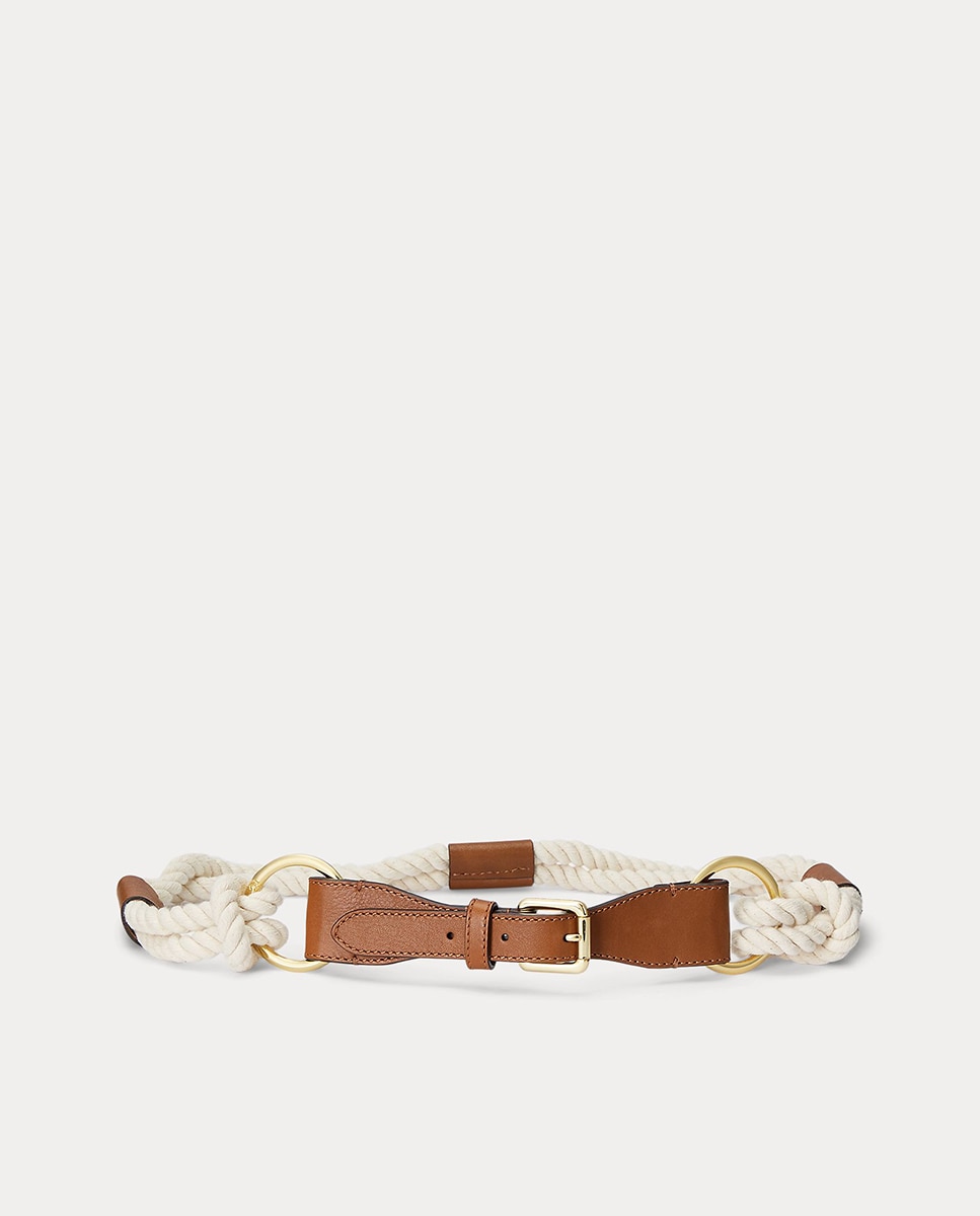 Imagem 0 de Cinto de Corda com Debruado em Pele