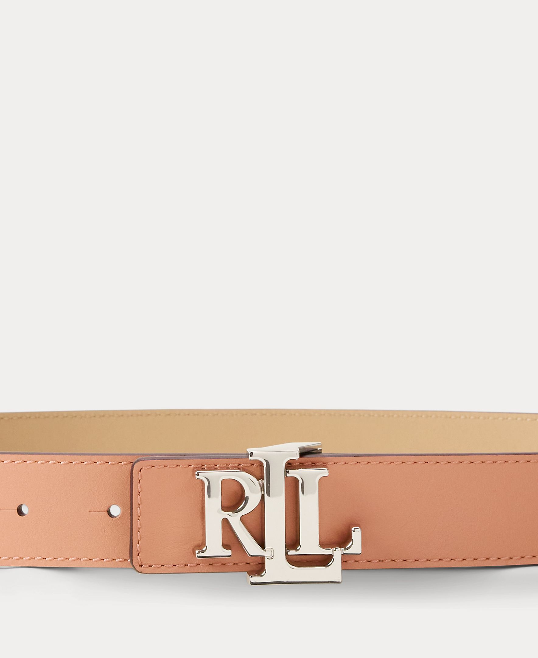 Cinturón de mujer reversible de piel con logotipo - Polo Ralph Lauren - Rosa claro Rosa claro-3