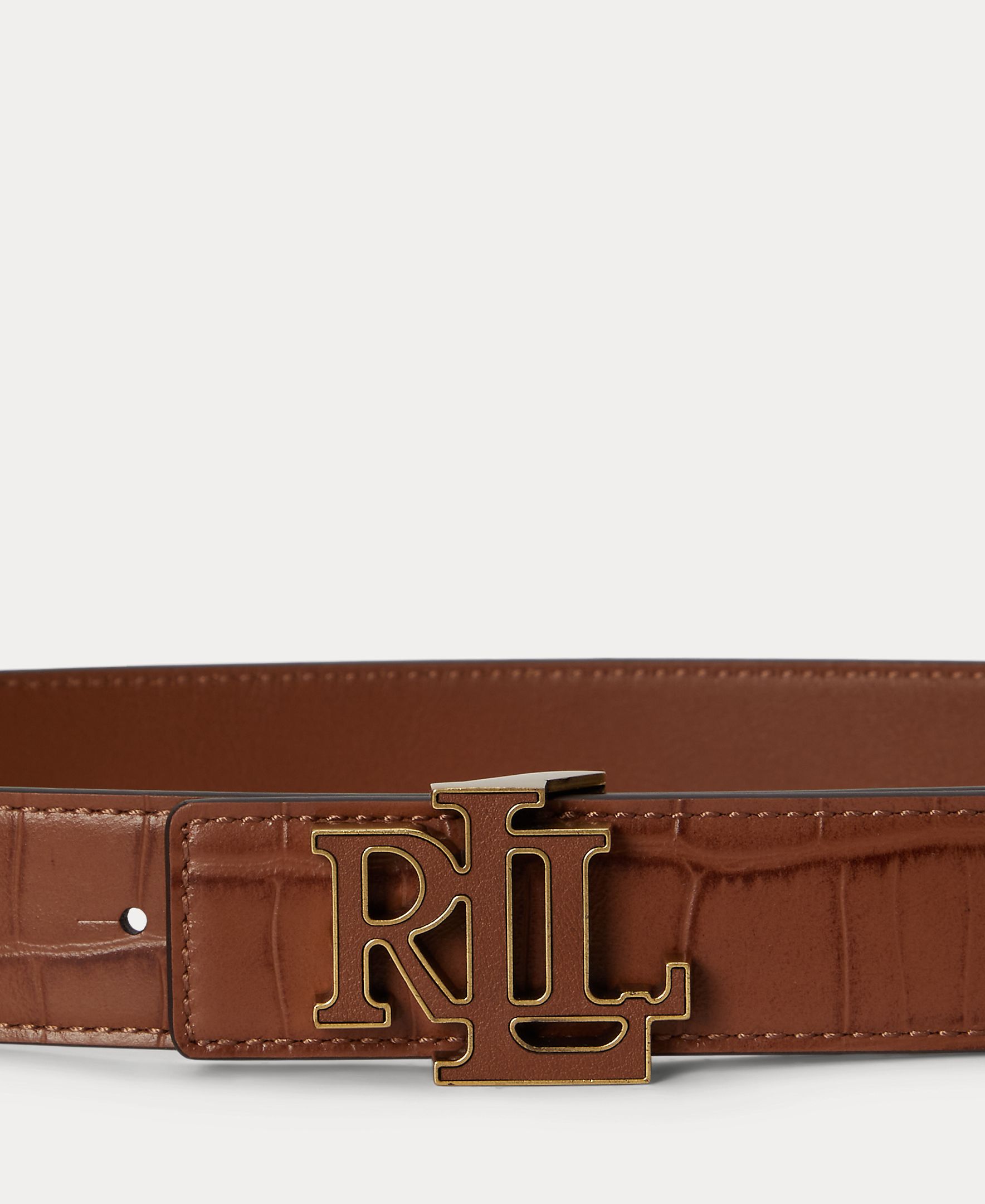 Cinturón de mujer reversible de piel - Polo Ralph Lauren - Marrón Marrón-3