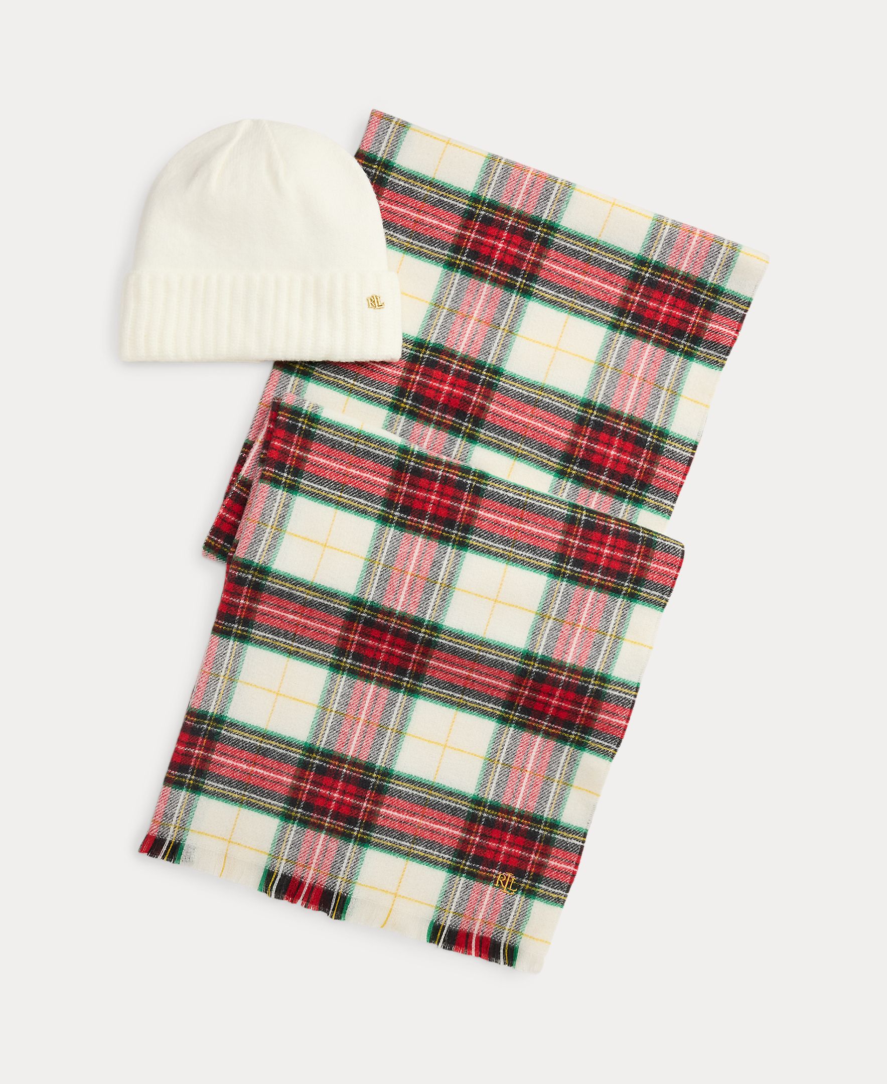 Imagen 0 de Conjunto de bufanda y gorro de mujer de punto Multicolor