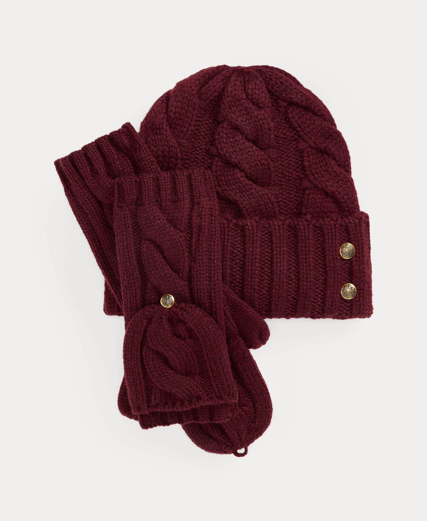 Imagem 0 de Conjunto de Cachecol e Gorro de Malha