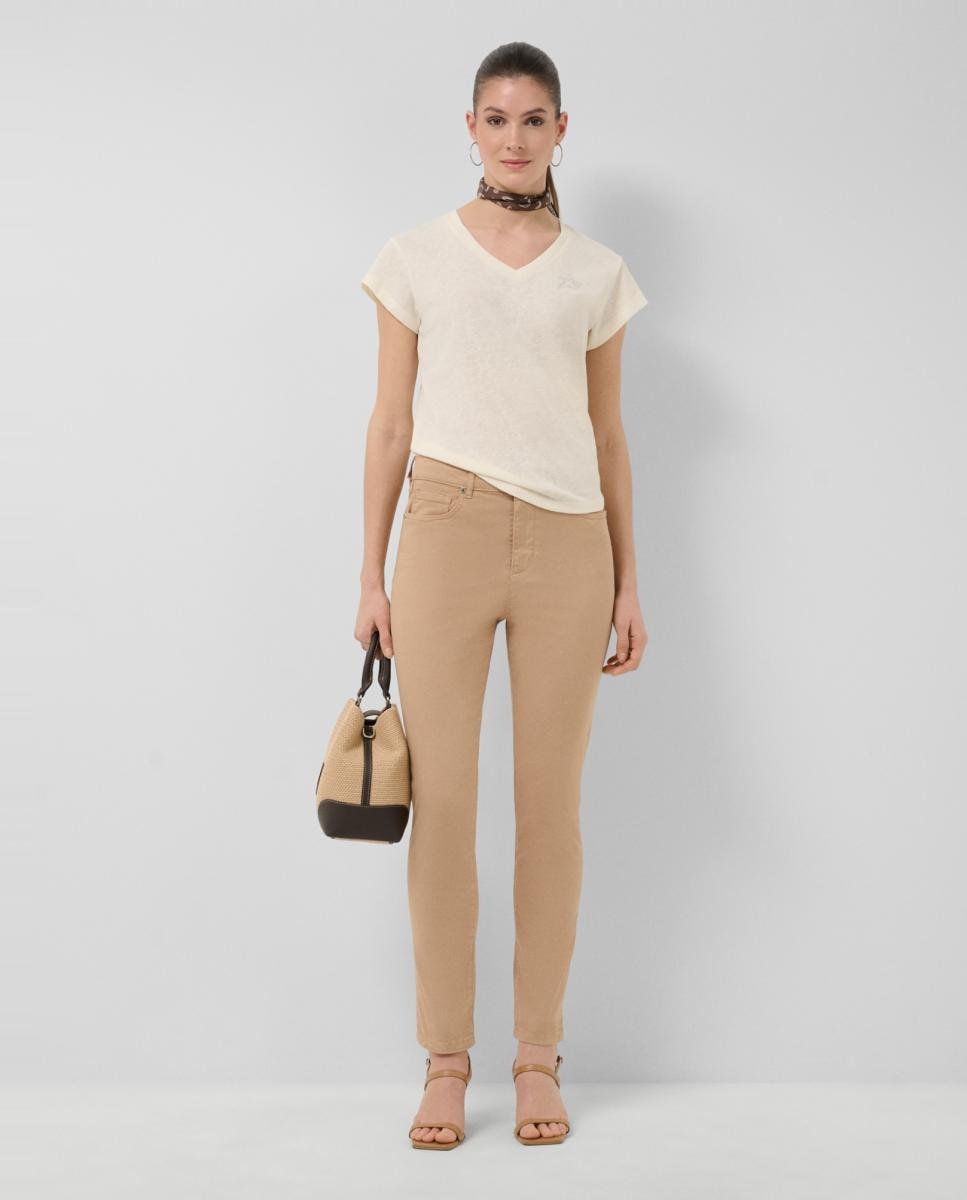 Calças skinny de mulher Castanho-claro-2